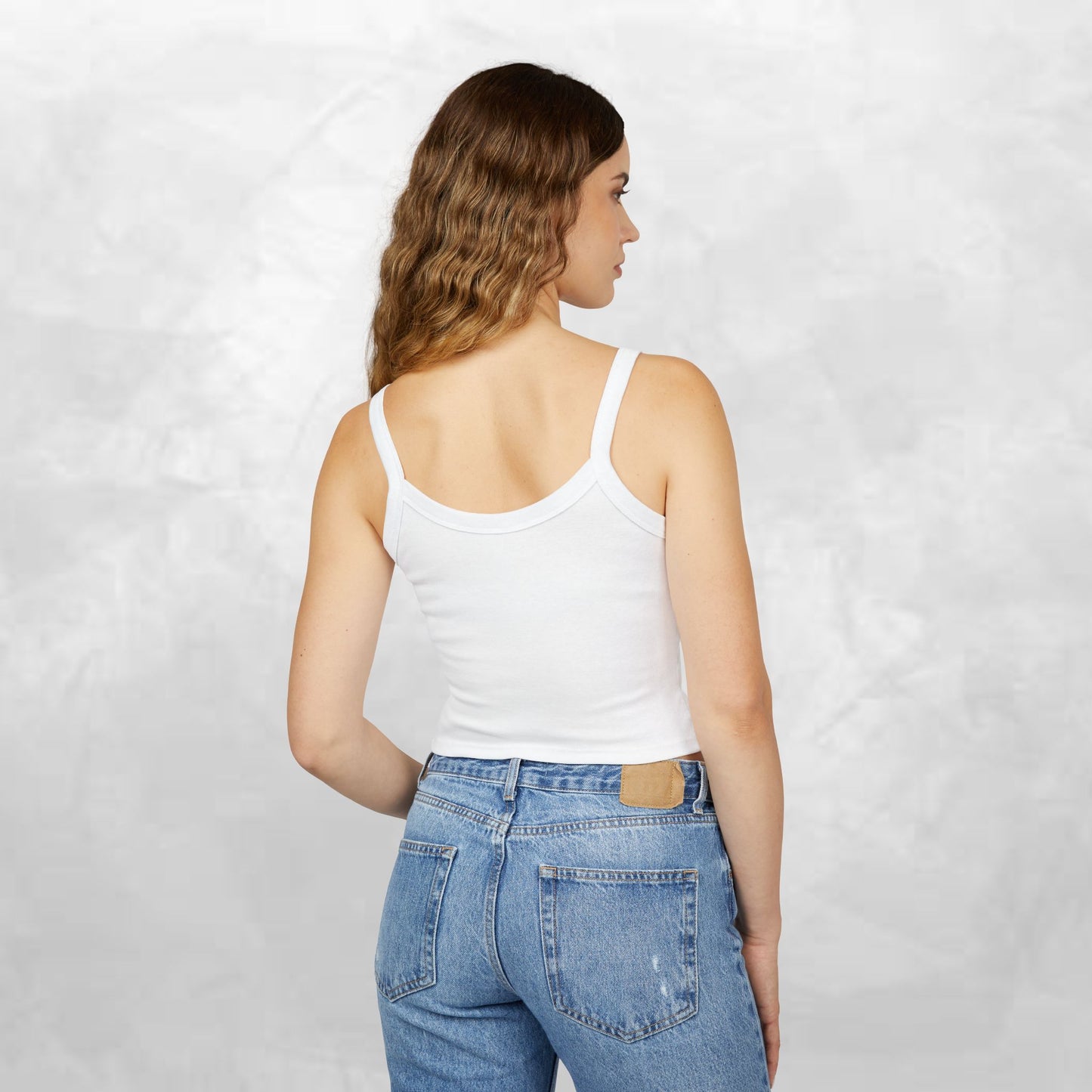 Tropical Waves Spaghetti Strap Tank Top - Beach Vibes Summer Apparel