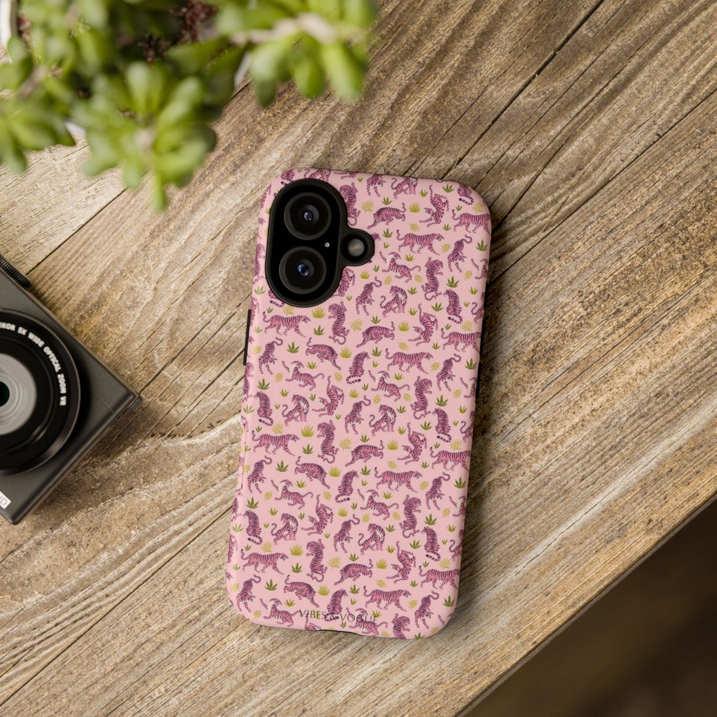 Pink Tiger Pattern Phone Case - Tough Cases