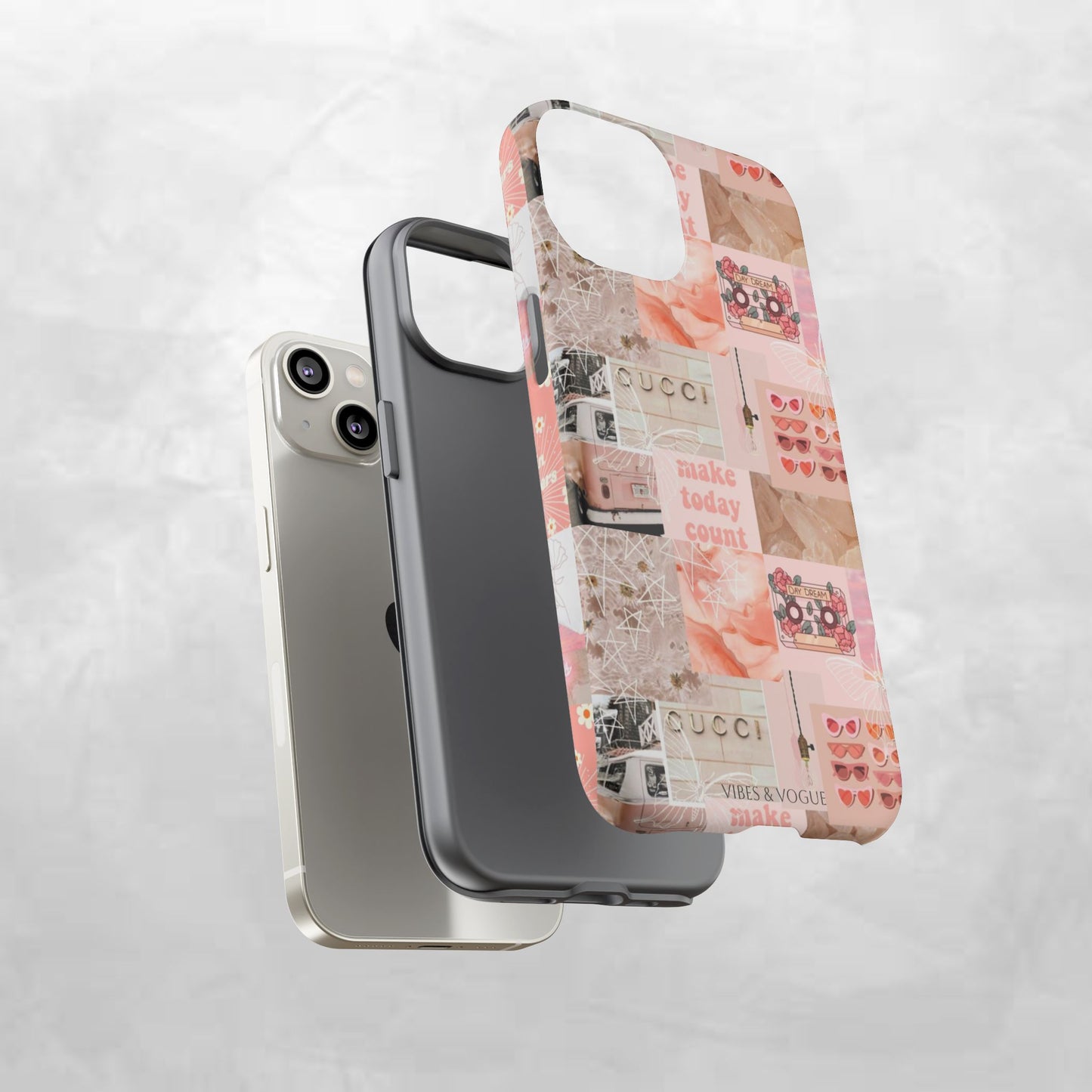 Stylish Phone Case for Trendsetters, Customizable Smartphone Cover, Vibes & Vogue Design, Floral Aesthetic Gift, Unique Tech Accessory