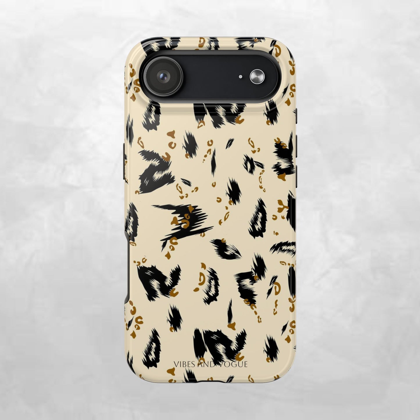 Leopard Splash Tough Phone Case — Protective Animal Print iPhone Cover