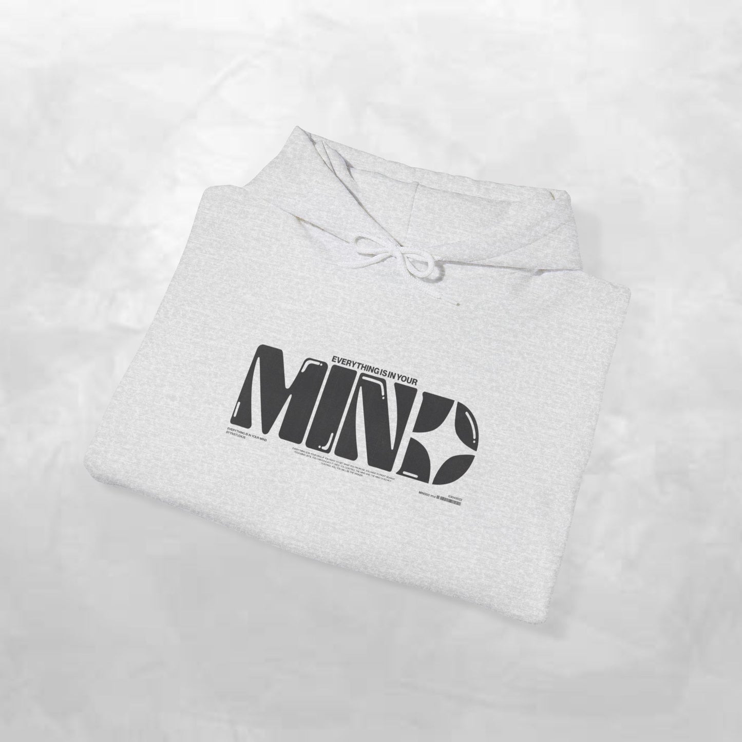Mind Logo Hoodie — Minimalist Black Typography Pullover