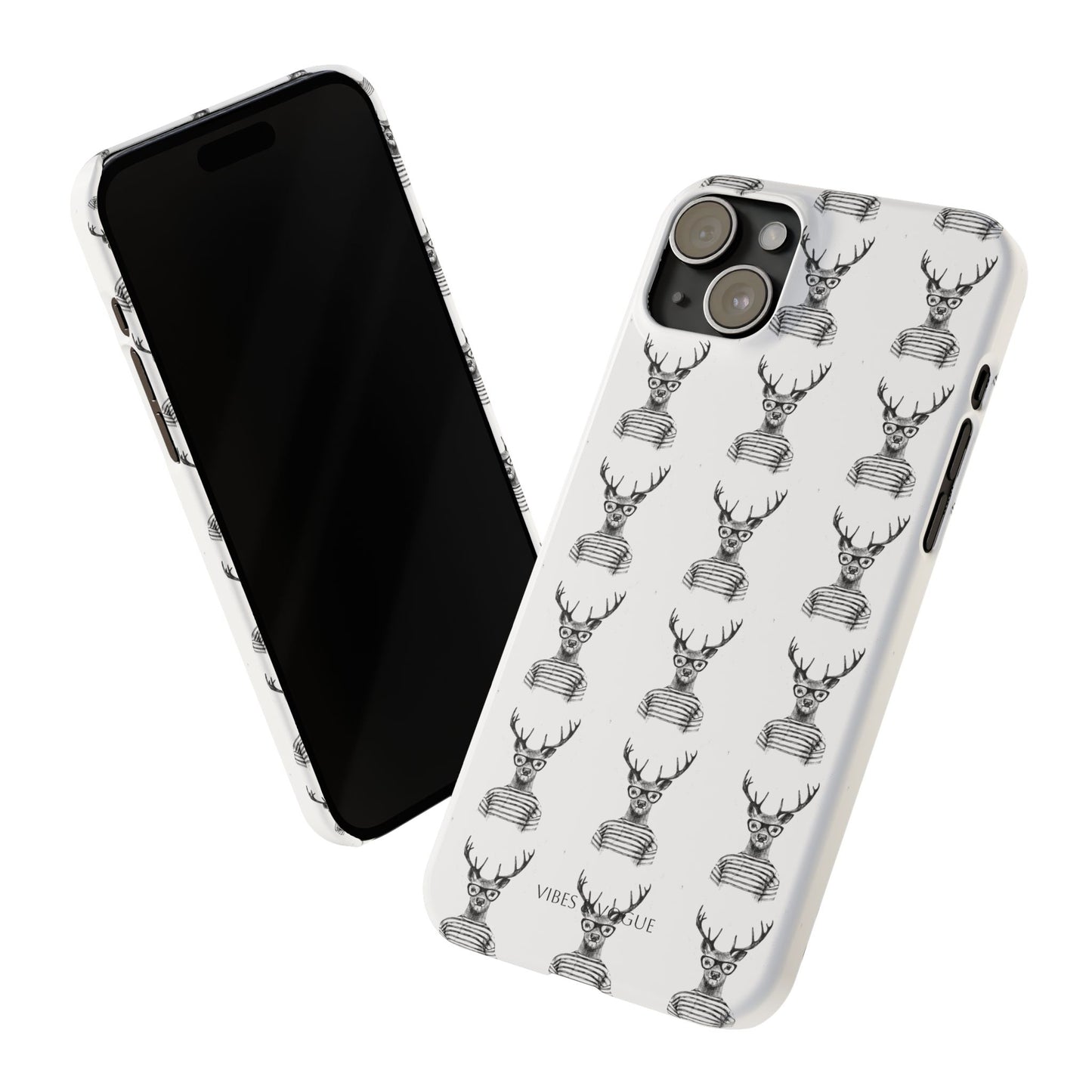 Stylish Slim Phone Case with Cool Stag Design