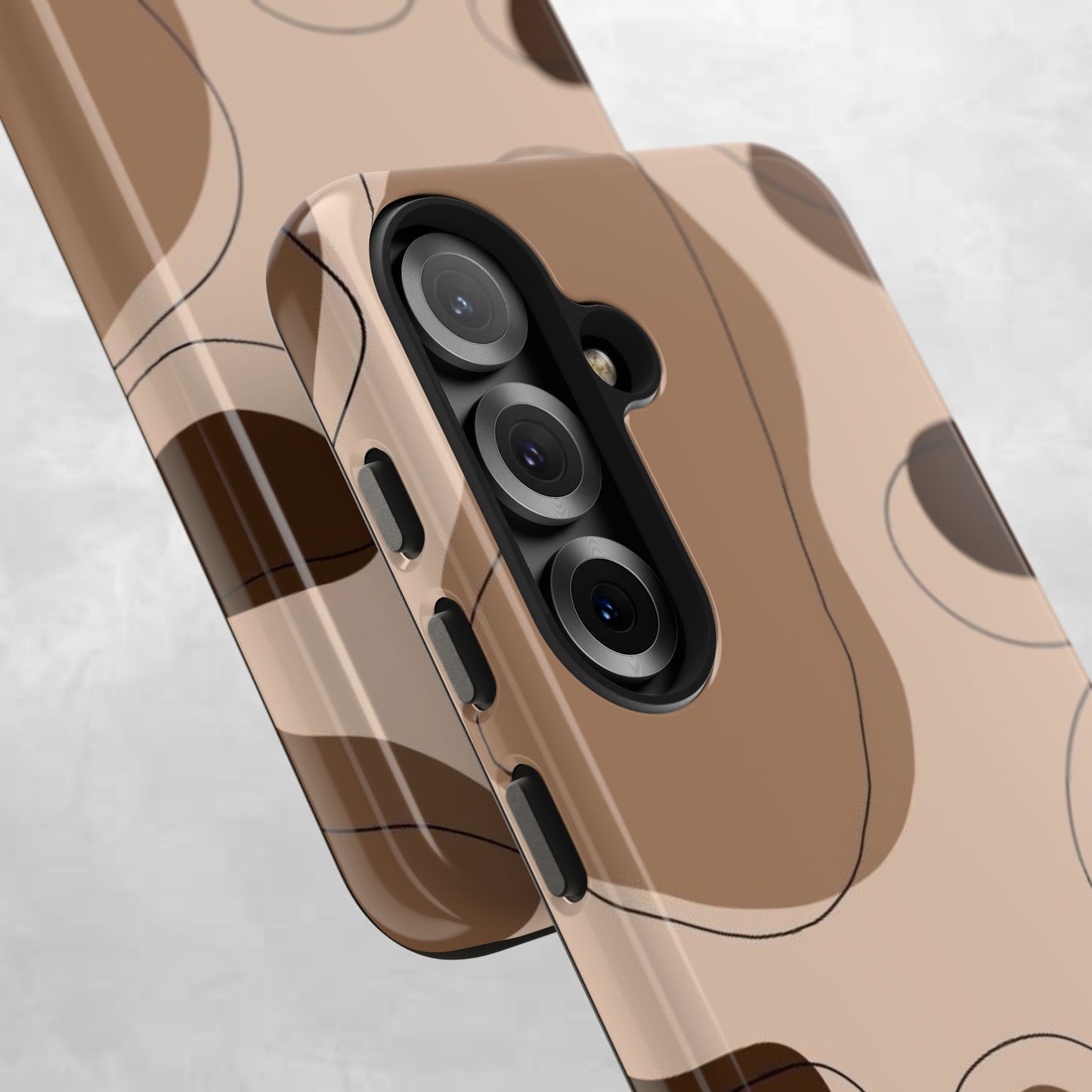 Abstract Brown Cowhide Tough Phone Case