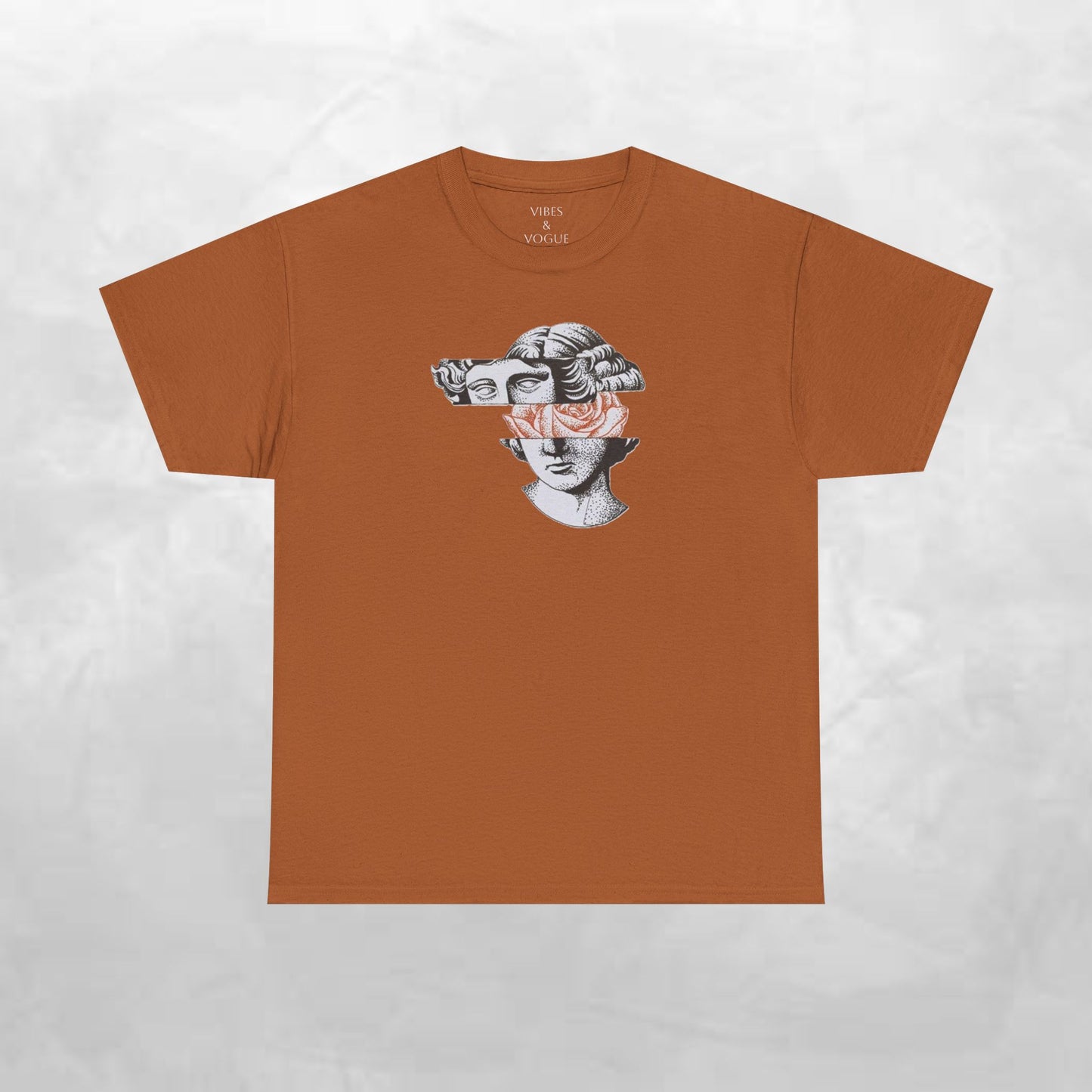 Artistic Unisex Heavy Cotton Tee – Abstract Face Design