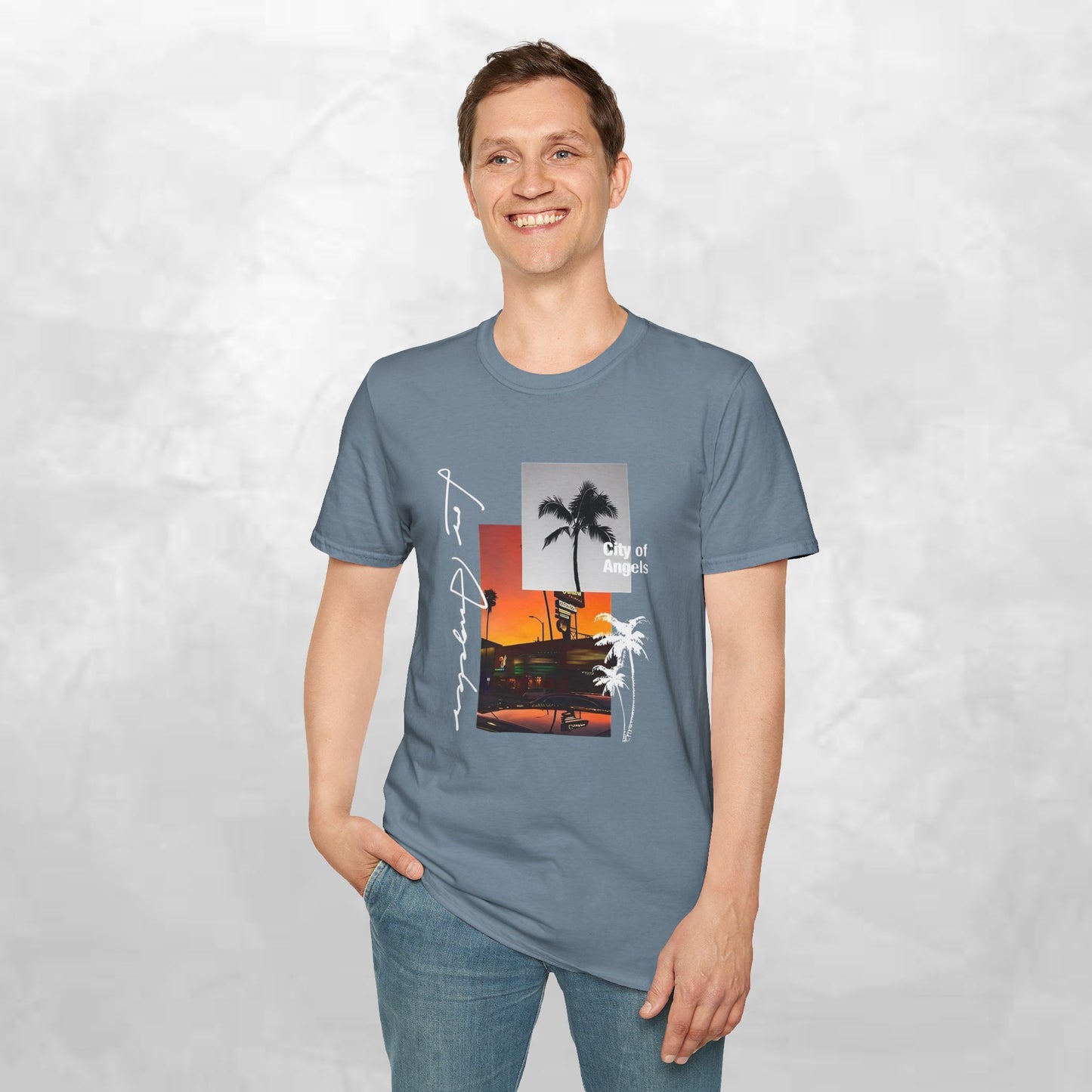 T-Shirt — Tropical Sunset Los Angeles Palm Tree Tee