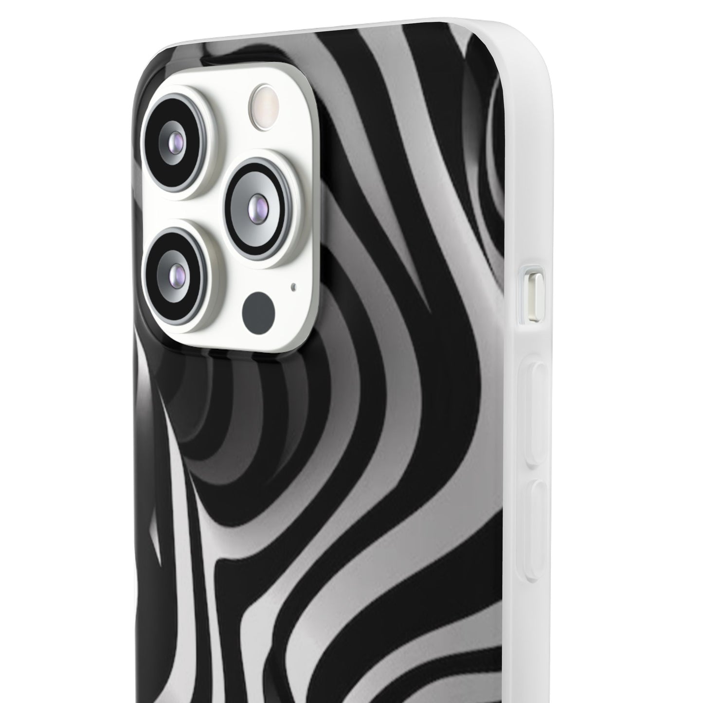 Stylish Phone Cases, Trendy Flexi Cases for iPhone, Black and White Art Case, Gifts for Him/Her, Phone Accessories, Unique Design