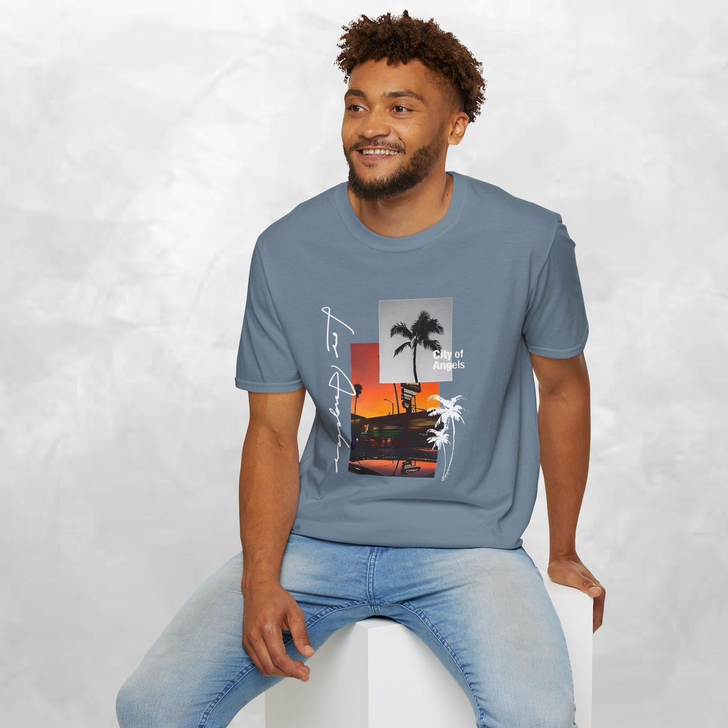 T-Shirt — Tropical Sunset Los Angeles Palm Tree Tee