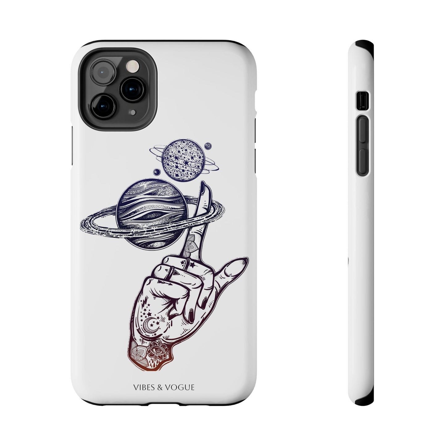 Cosmic Tattoo Phone Case, Unique Galaxy Cell Phone Cover, Gift for Astronomers, Trendy Space Phone Protector, Birthday and Holiday Gift