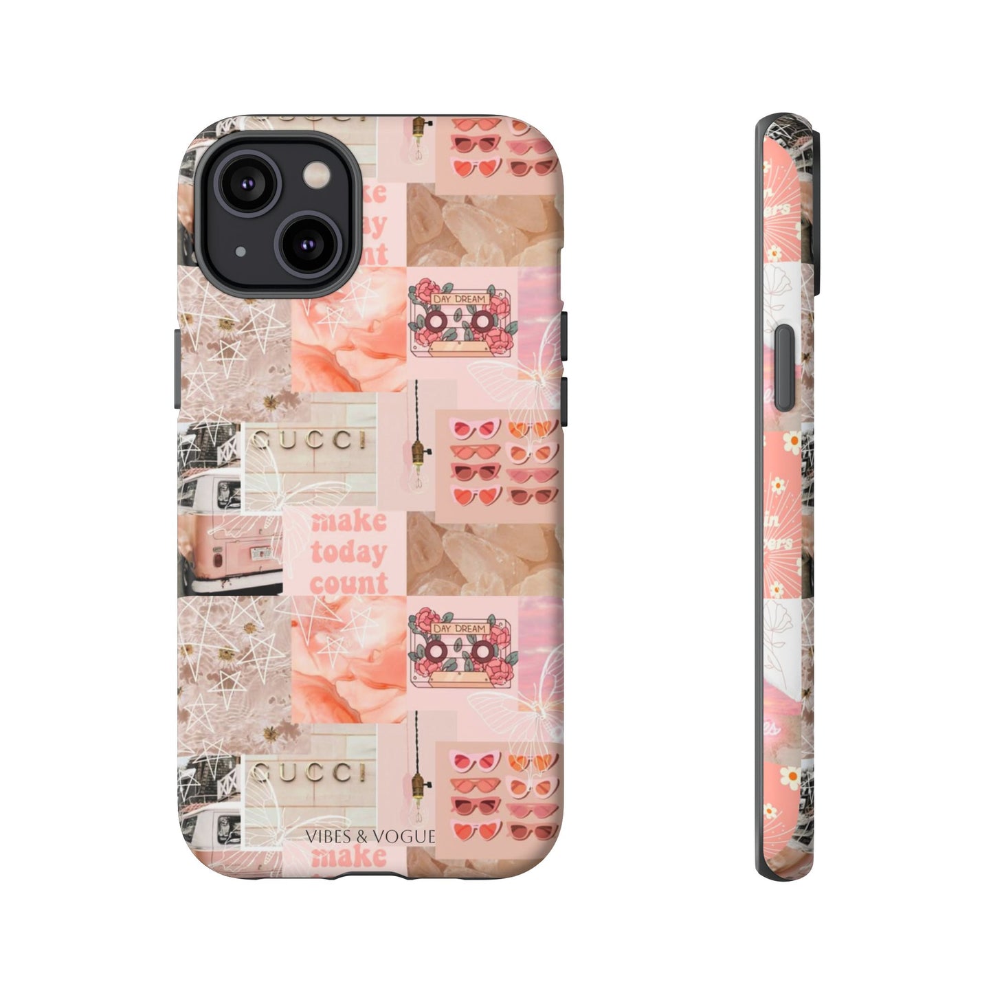 Stylish Phone Case for Trendsetters, Customizable Smartphone Cover, Vibes & Vogue Design, Floral Aesthetic Gift, Unique Tech Accessory
