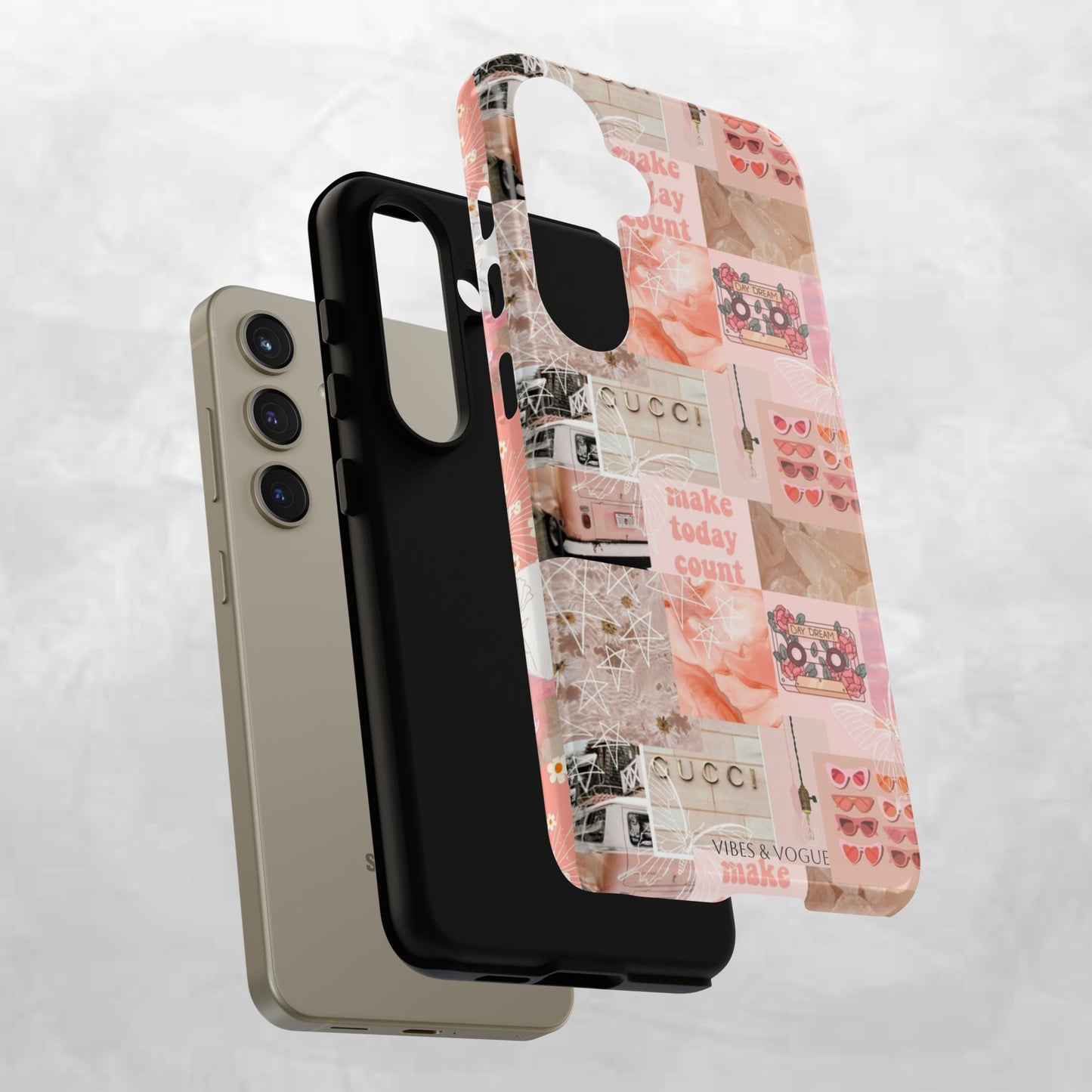 Stylish Phone Case for Trendsetters, Customizable Smartphone Cover, Vibes & Vogue Design, Floral Aesthetic Gift, Unique Tech Accessory