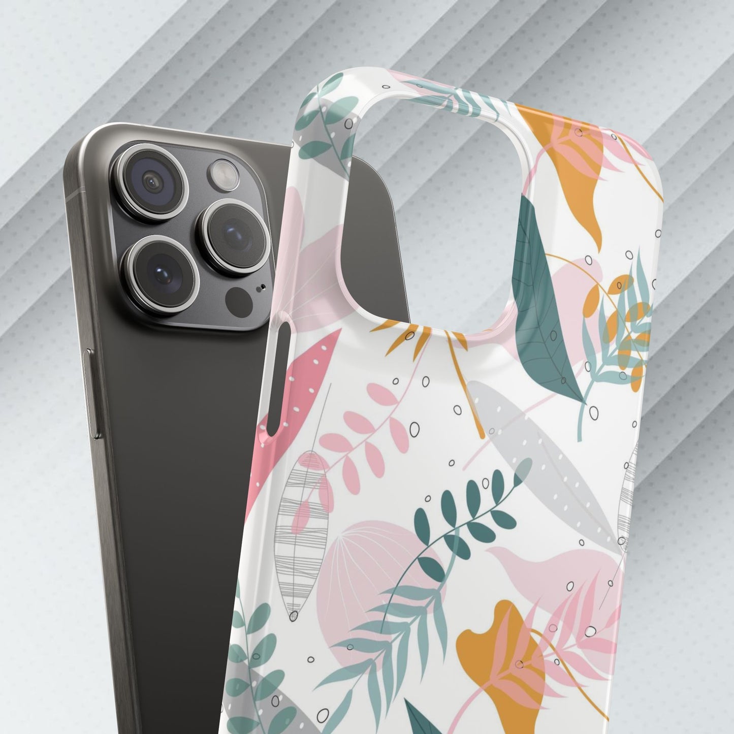 Floral Snap Case - Stylish Phone Protector with Botanical Design