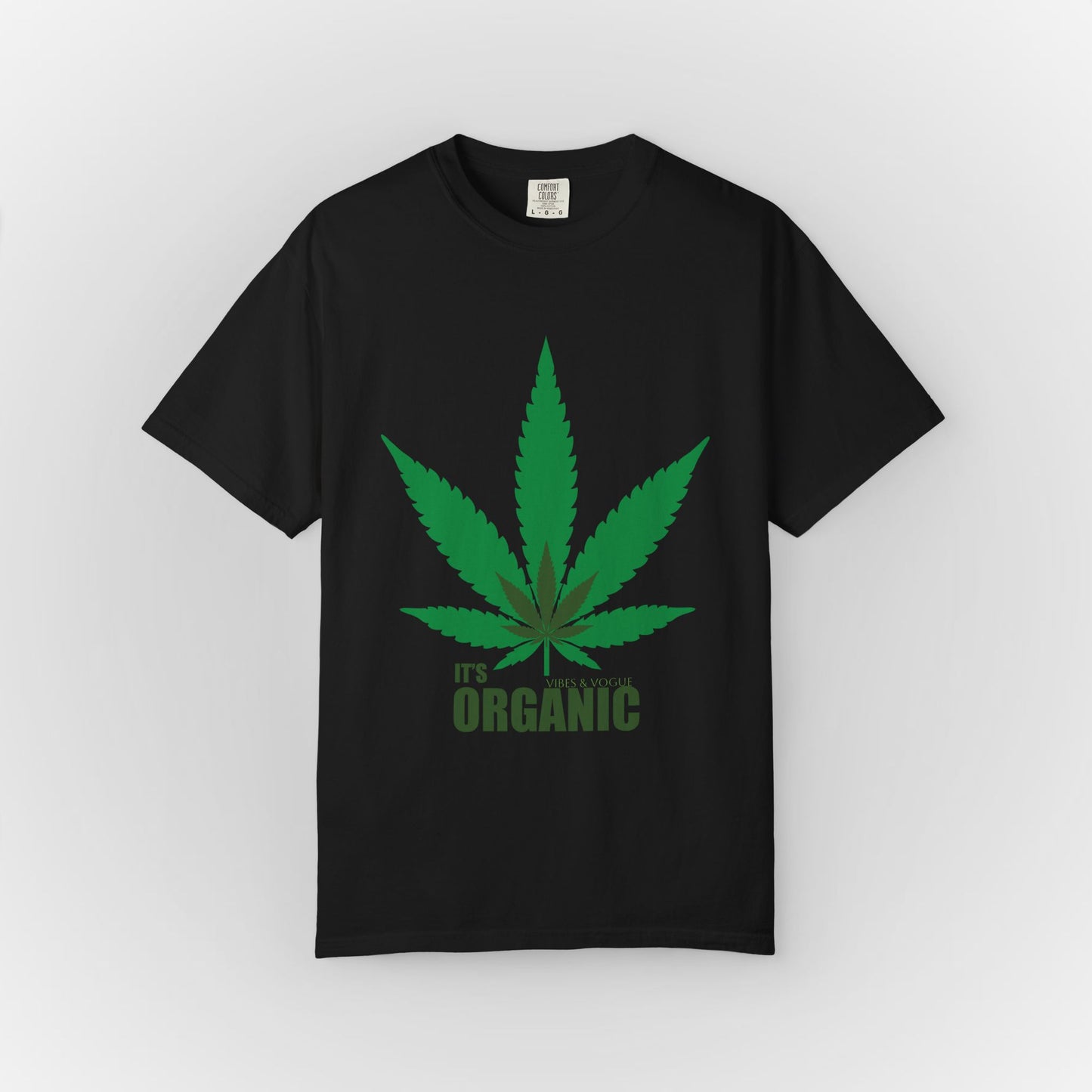 Organic Cannabis Leaf Unisex T-Shirt | Eco-Friendly Apparel for Green Living