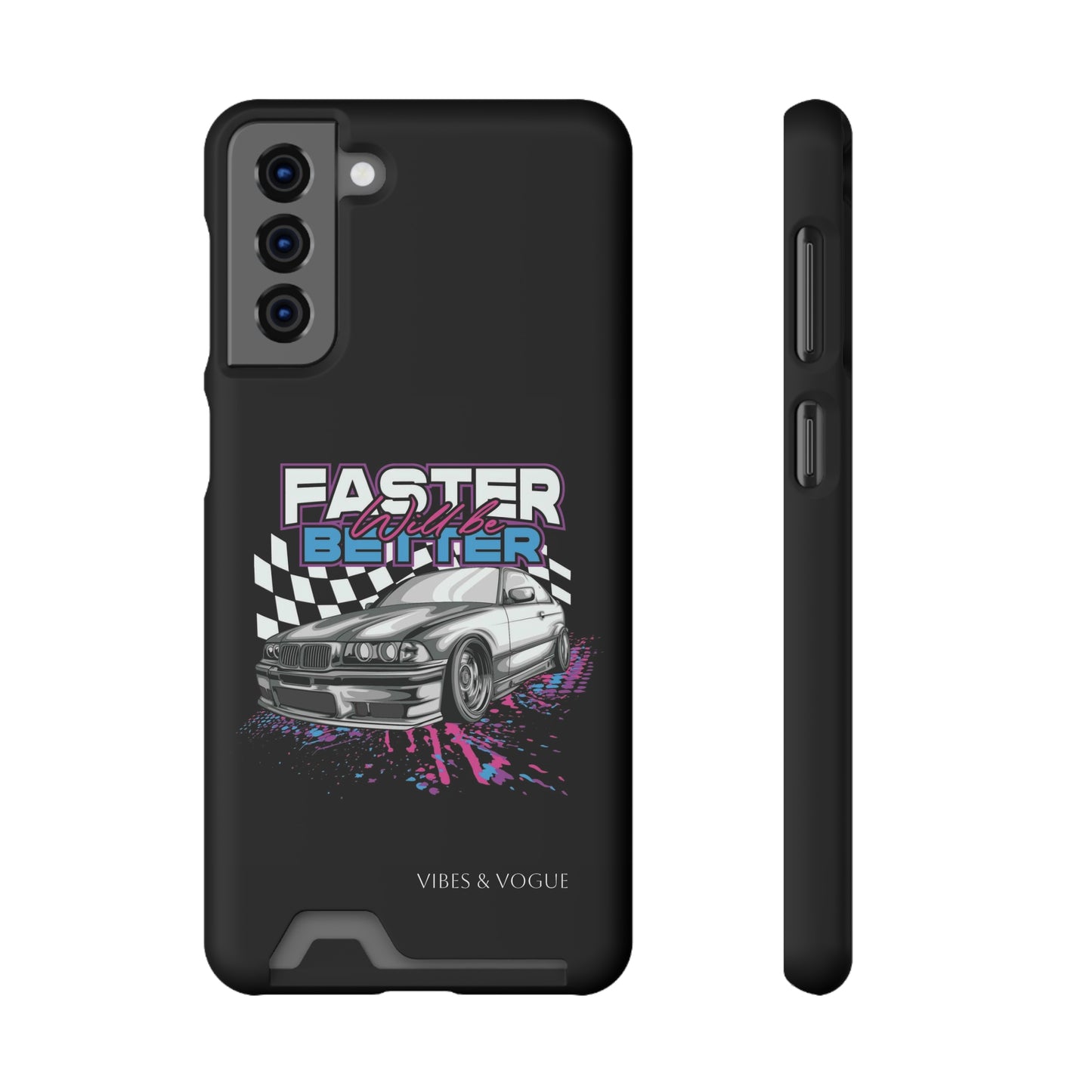 Racer Phone Case with Card Holder - Fast & Furious Motif