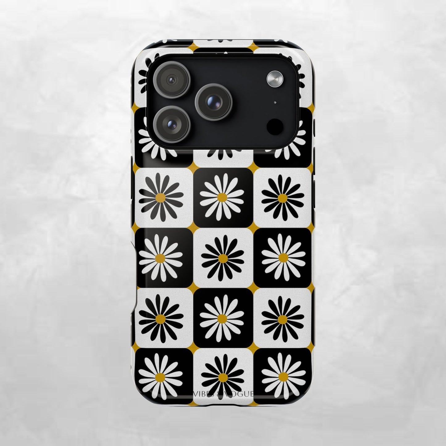 Retro Daisy Magnetic Tough Case - Stylish Protection for Your Phone
