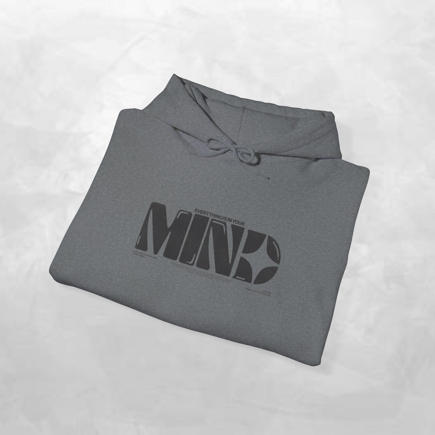 Mind Logo Hoodie — Minimalist Black Typography Pullover