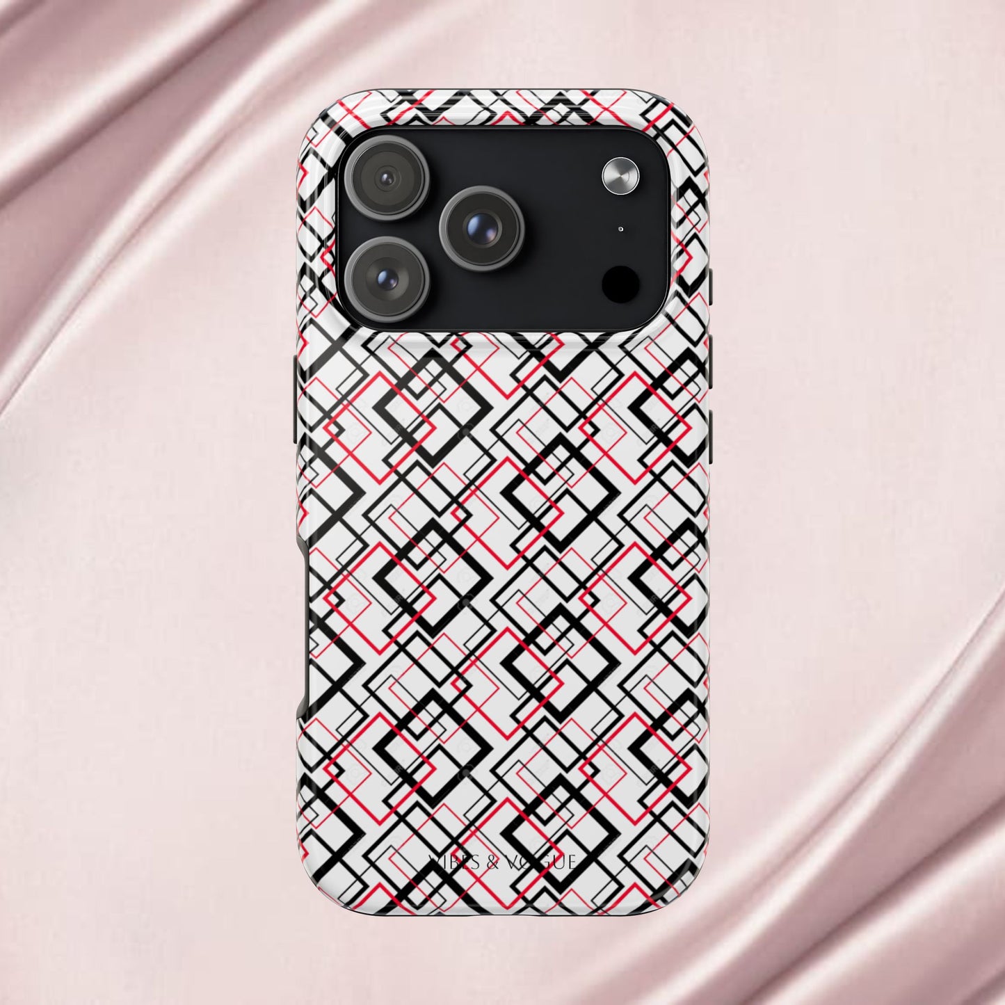 Stylish Geometric Tough Phone Case - Modern Design for Trendsetters