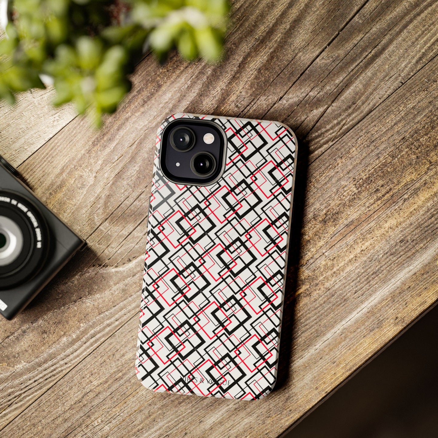 Stylish Geometric Tough Phone Case - Modern Design for Trendsetters