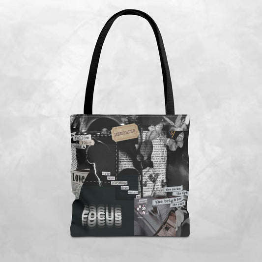 Artistic Tote Bag | Vintage Aesthetic, Collage Design, Sustainable Fashion, Trendy Gift, Eco-Friendly Accessory
