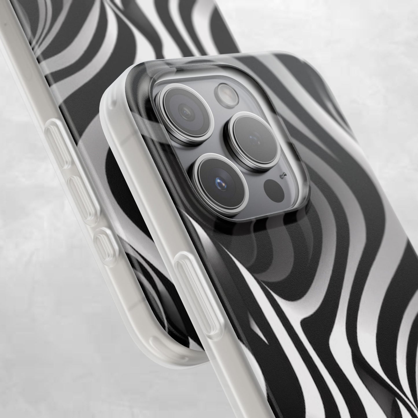 Stylish Phone Cases, Trendy Flexi Cases for iPhone, Black and White Art Case, Gifts for Him/Her, Phone Accessories, Unique Design