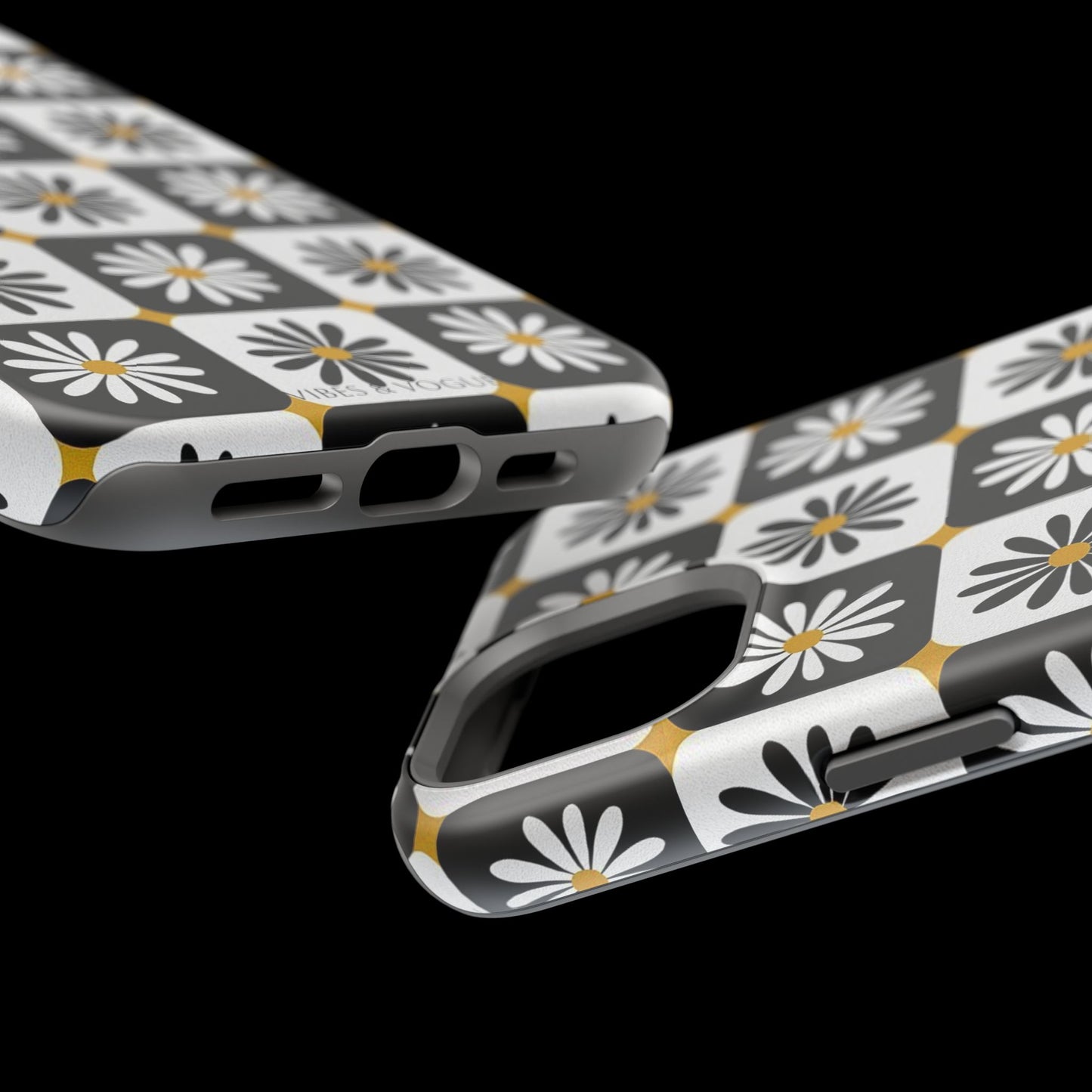 Retro Daisy Magnetic Tough Case - Stylish Protection for Your Phone