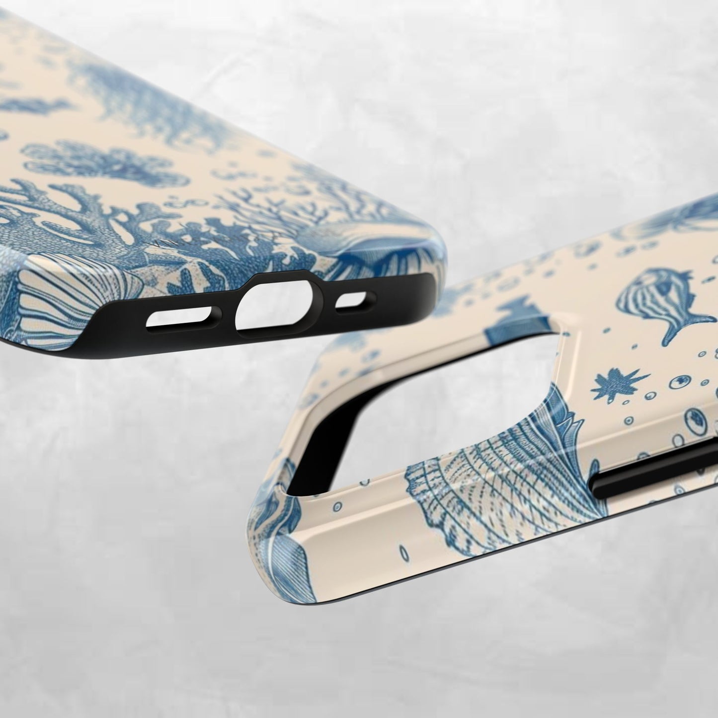 Ocean Blue Marine Pattern Tough Phone Case