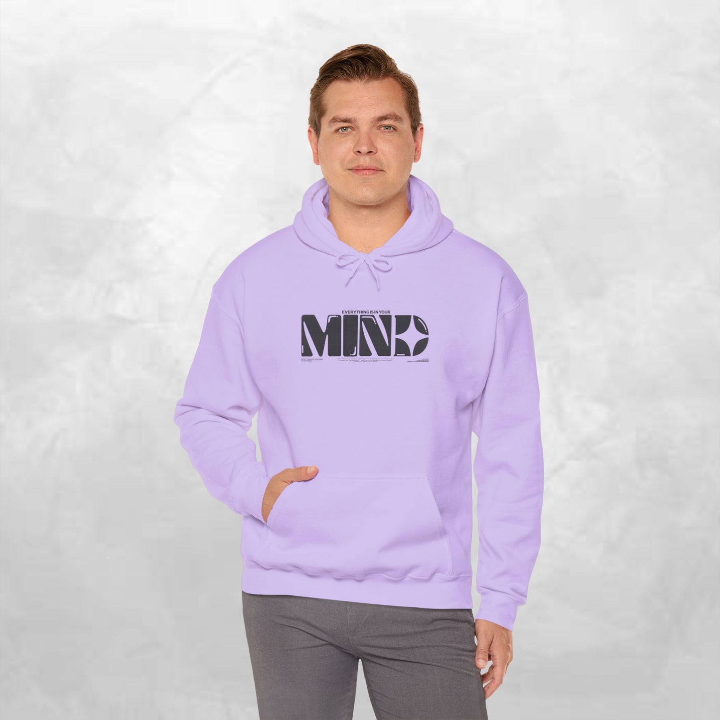 Mind Logo Hoodie — Minimalist Black Typography Pullover