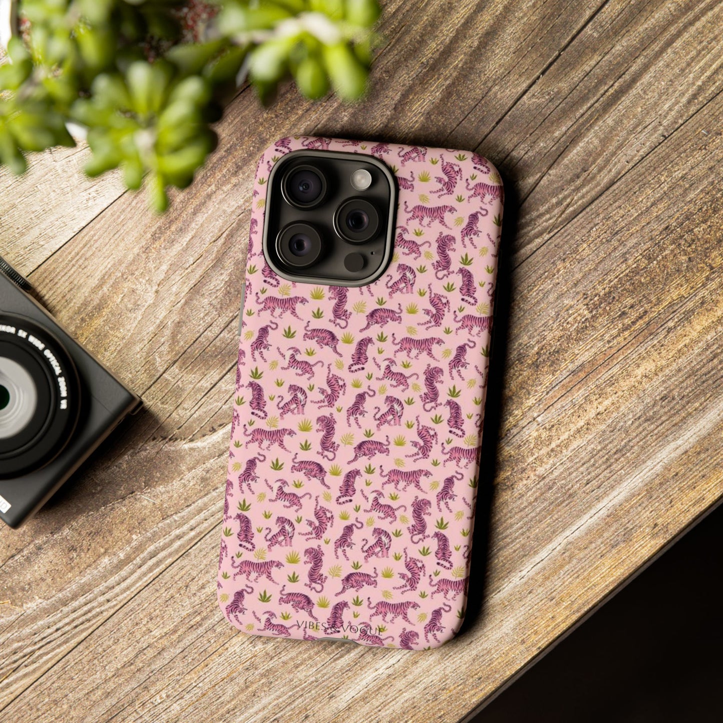Pink Tiger Pattern Phone Case - Tough Cases
