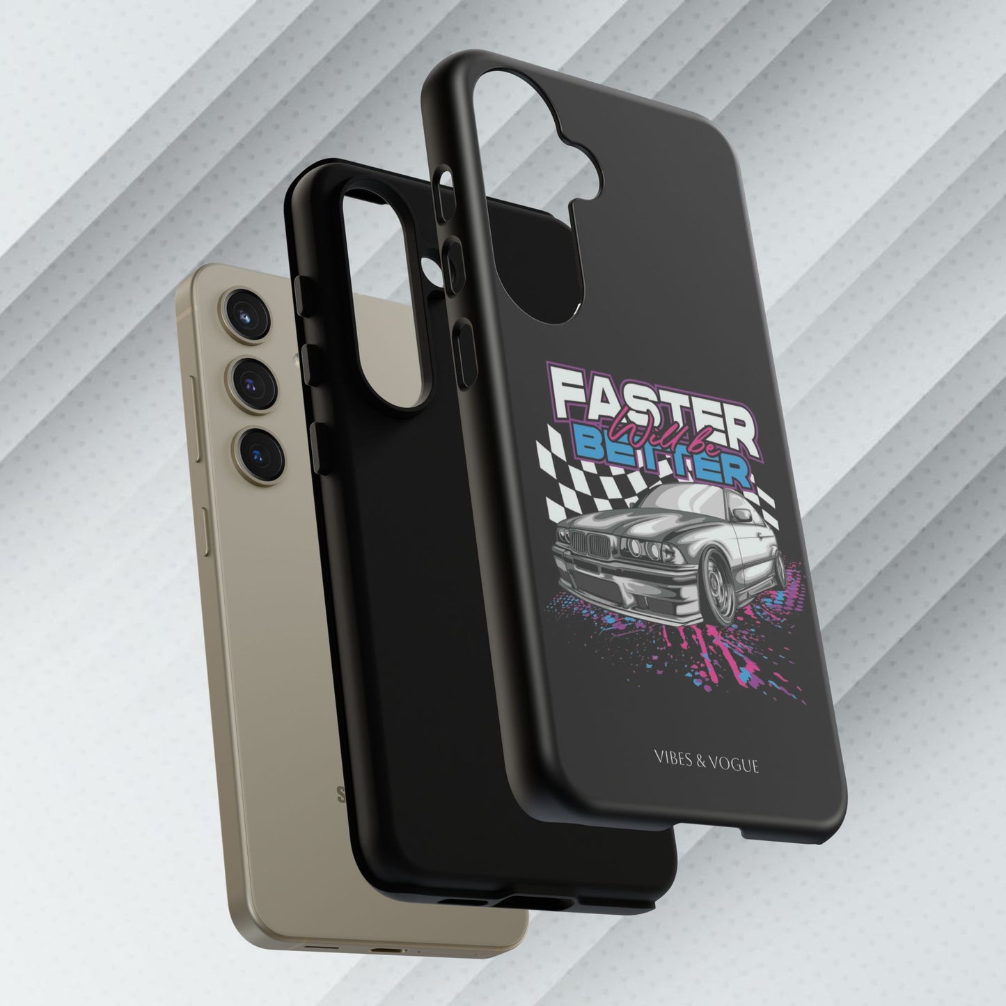 Racing Phone Case - 'Faster Is Better' Design for Car Enthusiasts