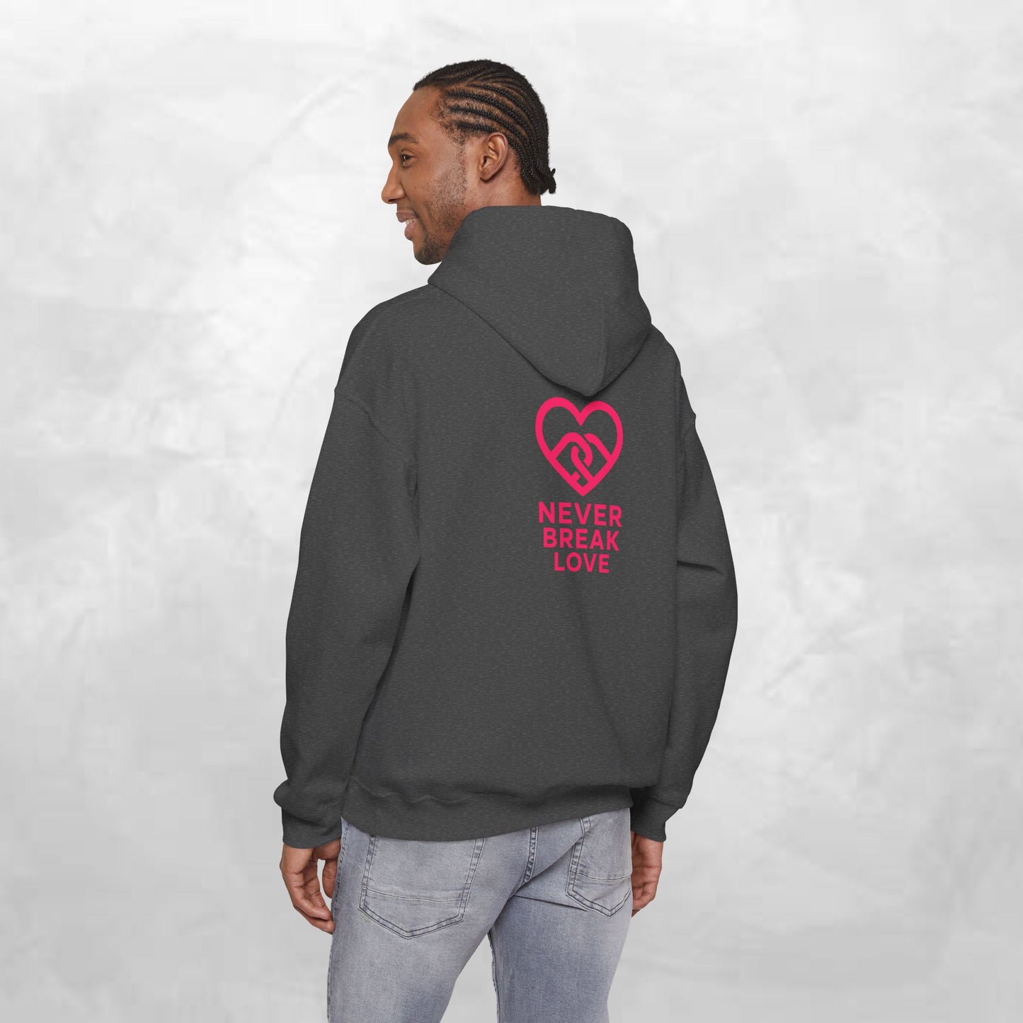 Never Break Love Hoodie, Unisex Sweatshirt, Cute Gift for Couples, Valentine’s