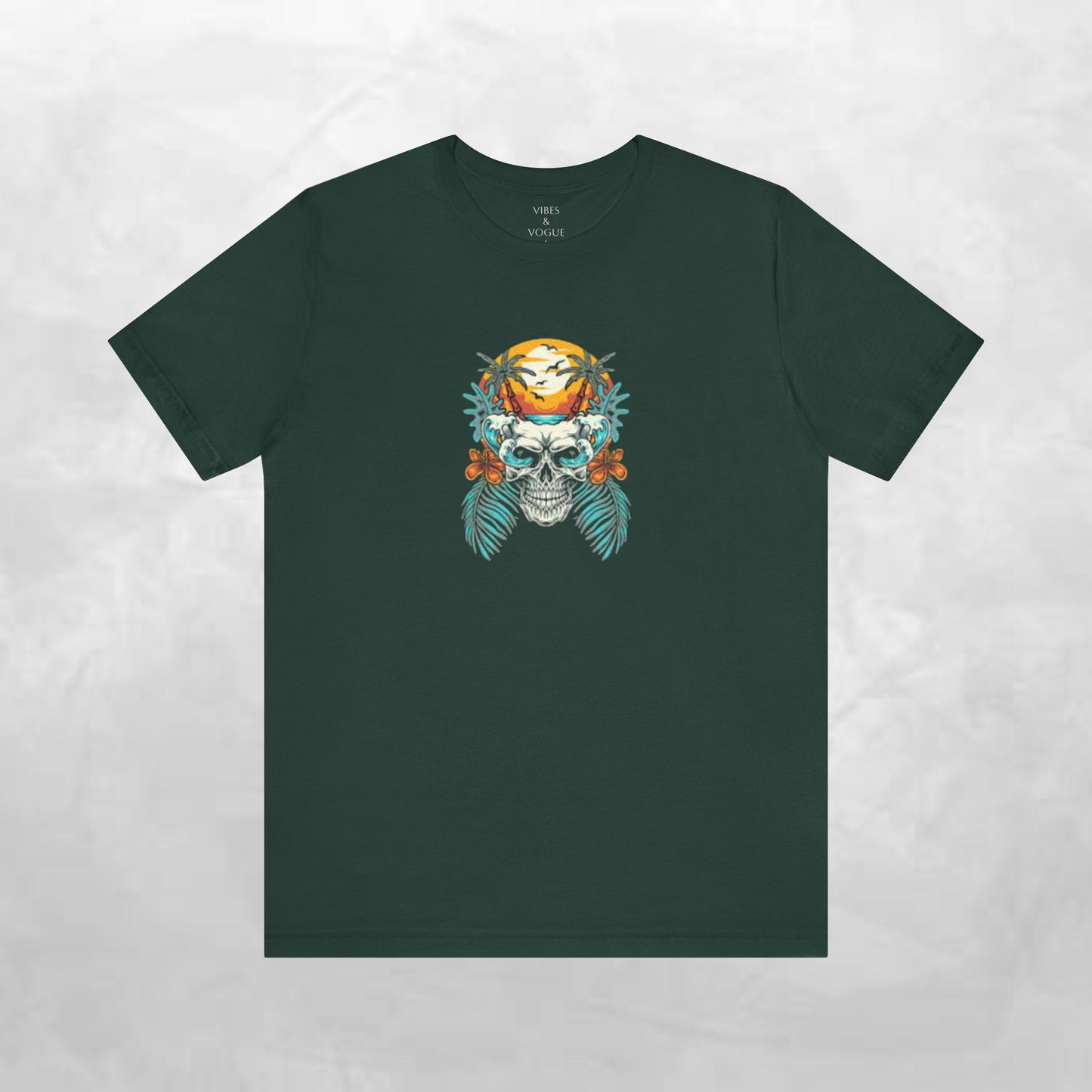 Vibes Tee - Unisex Jersey Short Sleeve T-Shirt with Skull Design