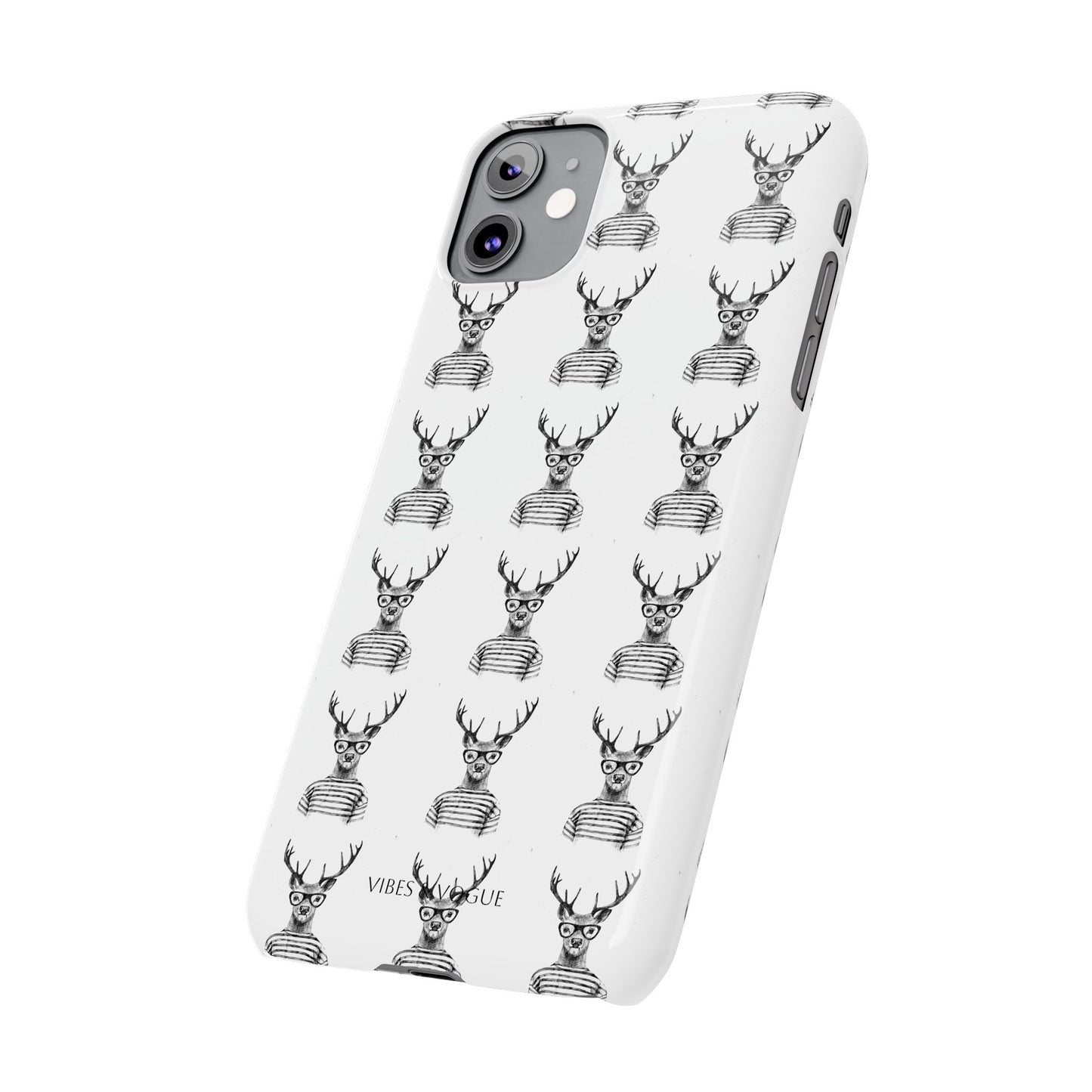 Stylish Slim Phone Case with Cool Stag Design