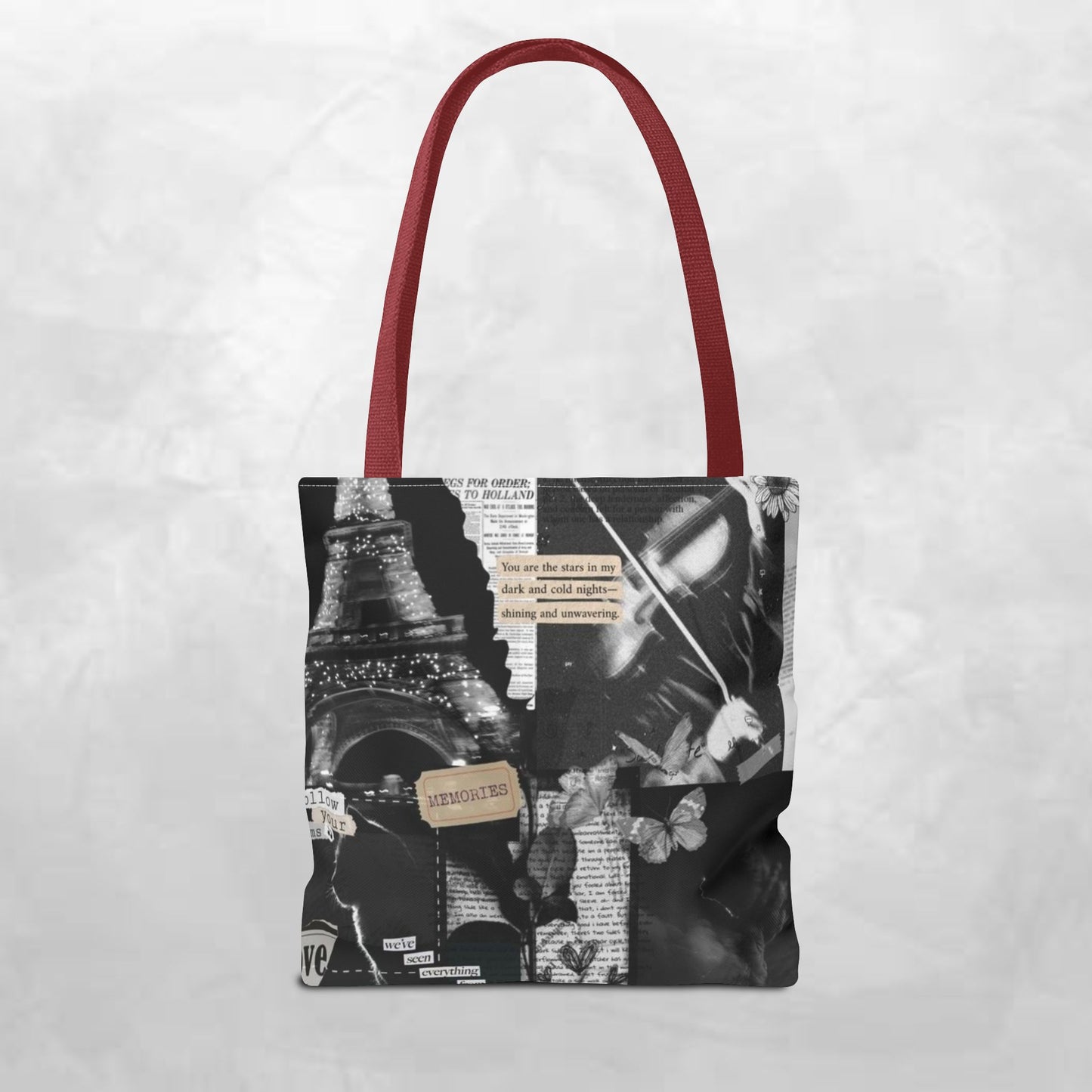 Artistic Tote Bag | Vintage Aesthetic, Collage Design, Sustainable Fashion, Trendy Gift, Eco-Friendly Accessory