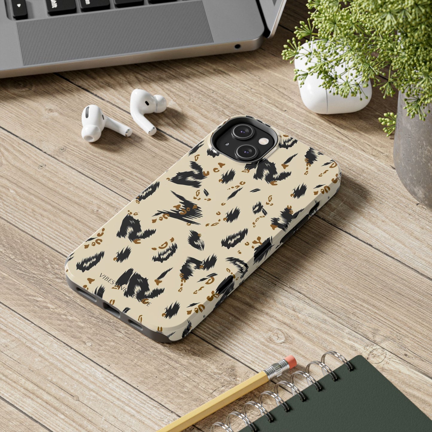 Leopard Splash Tough Phone Case — Protective Animal Print iPhone Cover