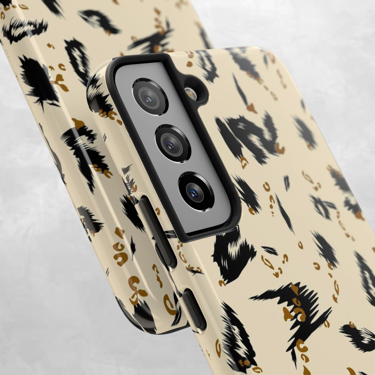 Leopard Splash Tough Phone Case — Protective Animal Print iPhone Cover