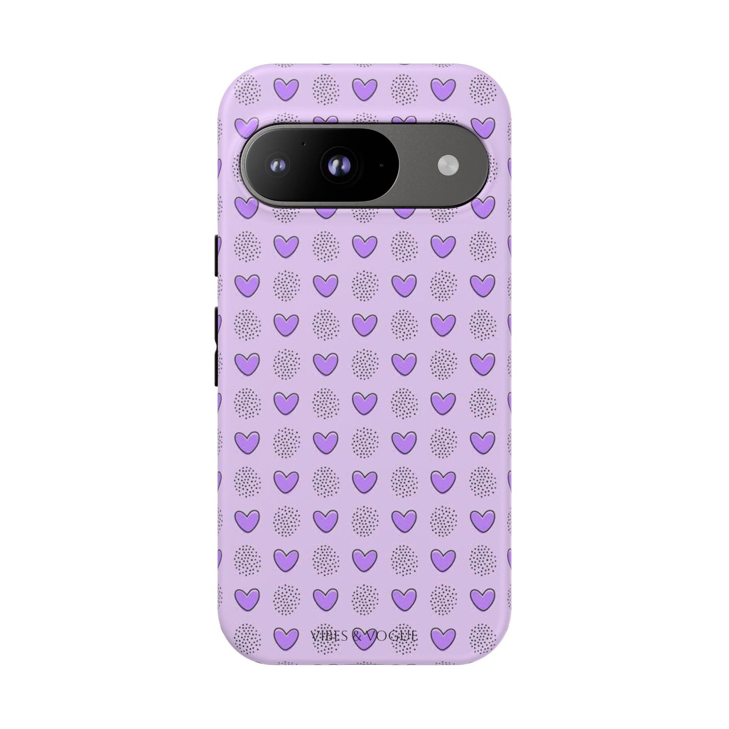 Purple Heart Pattern Phone Case - Tough Cases for a Stylish & Protective Vibe