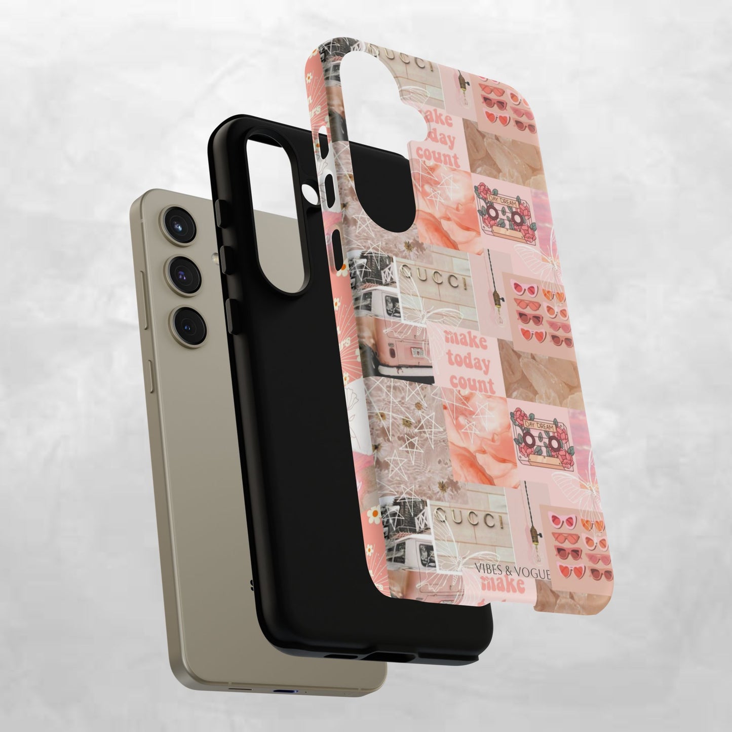 Stylish Phone Case for Trendsetters, Customizable Smartphone Cover, Vibes & Vogue Design, Floral Aesthetic Gift, Unique Tech Accessory