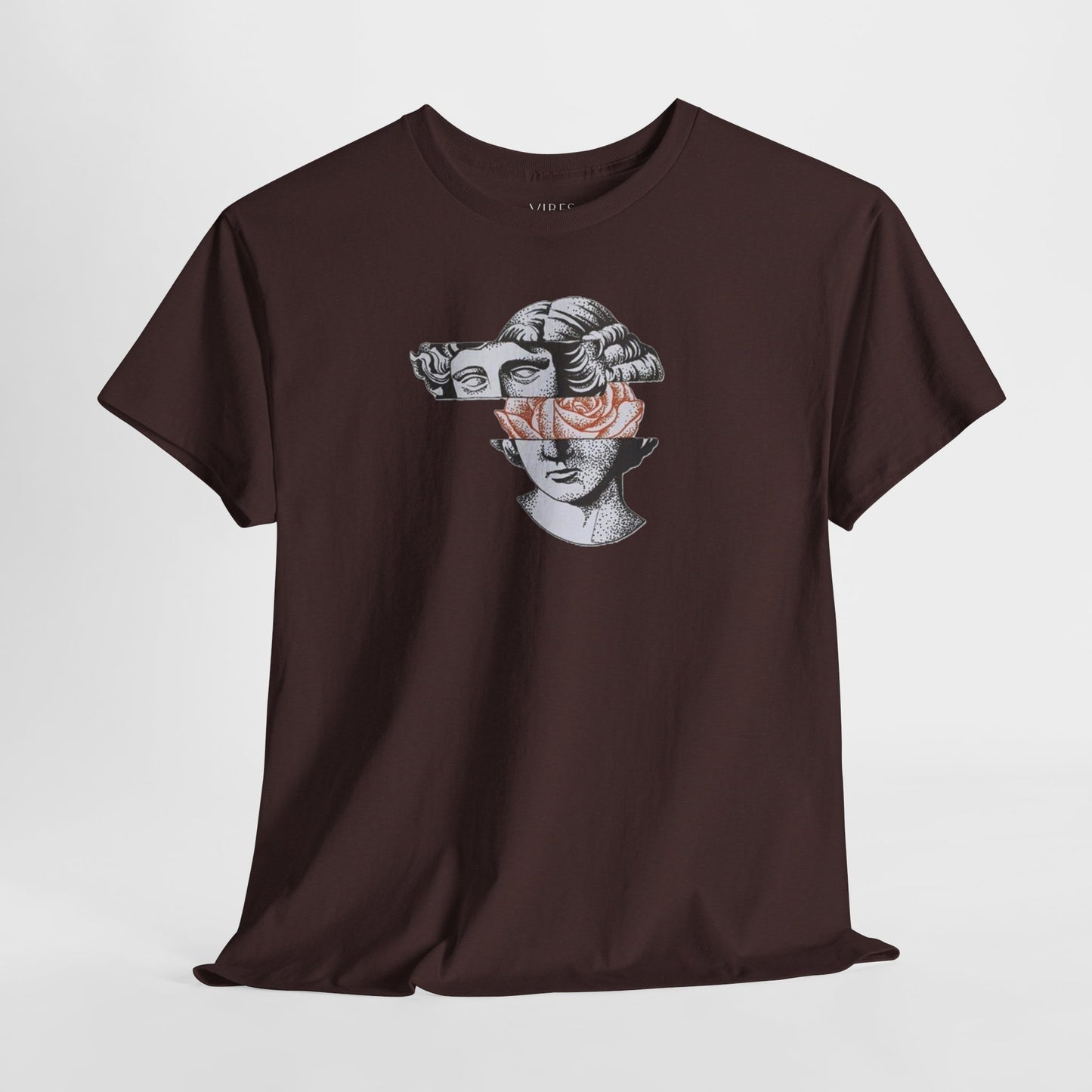 Artistic Unisex Heavy Cotton Tee – Abstract Face Design