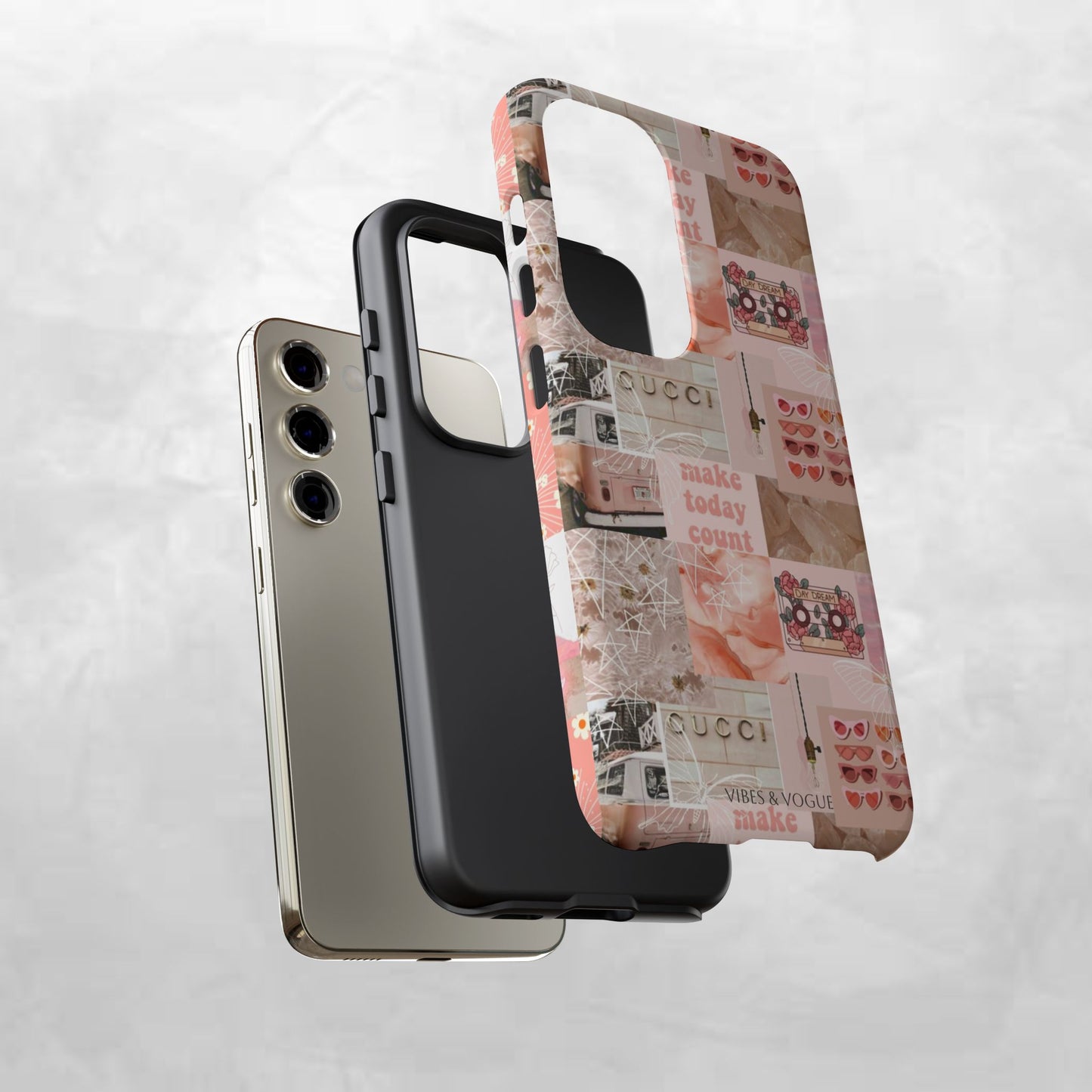 Stylish Phone Case for Trendsetters, Customizable Smartphone Cover, Vibes & Vogue Design, Floral Aesthetic Gift, Unique Tech Accessory