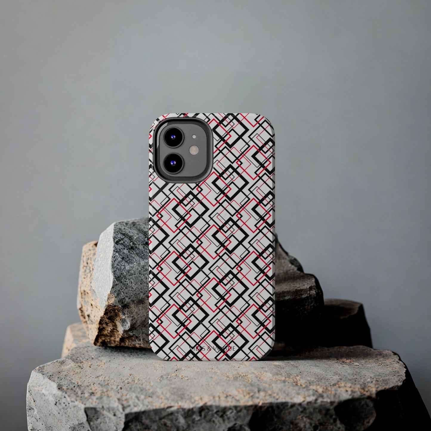Stylish Geometric Tough Phone Case - Modern Design for Trendsetters