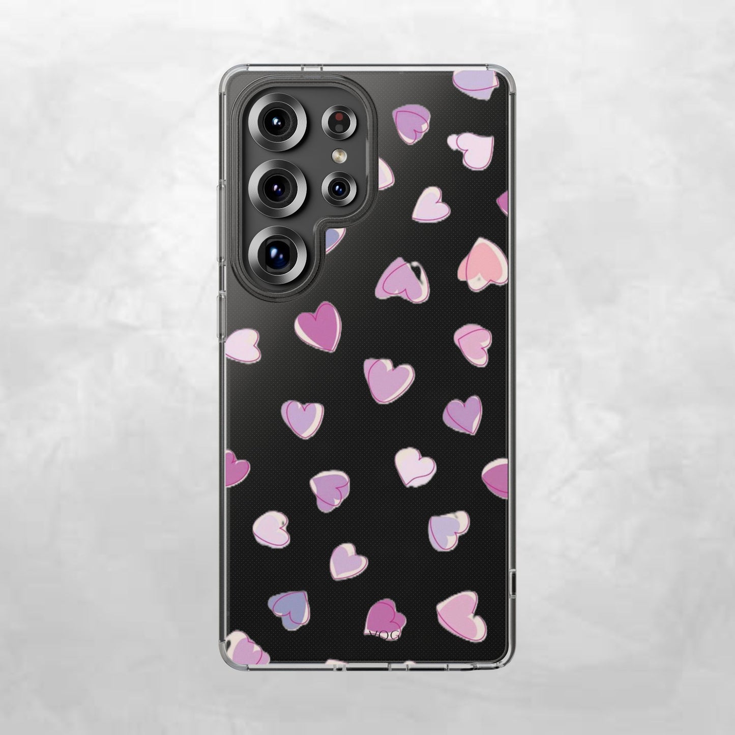 Heart Pattern Clear Case, Cute Phone Cover, Valentine's Day Gift, Trendy Phone Accessory, Love Theme Case