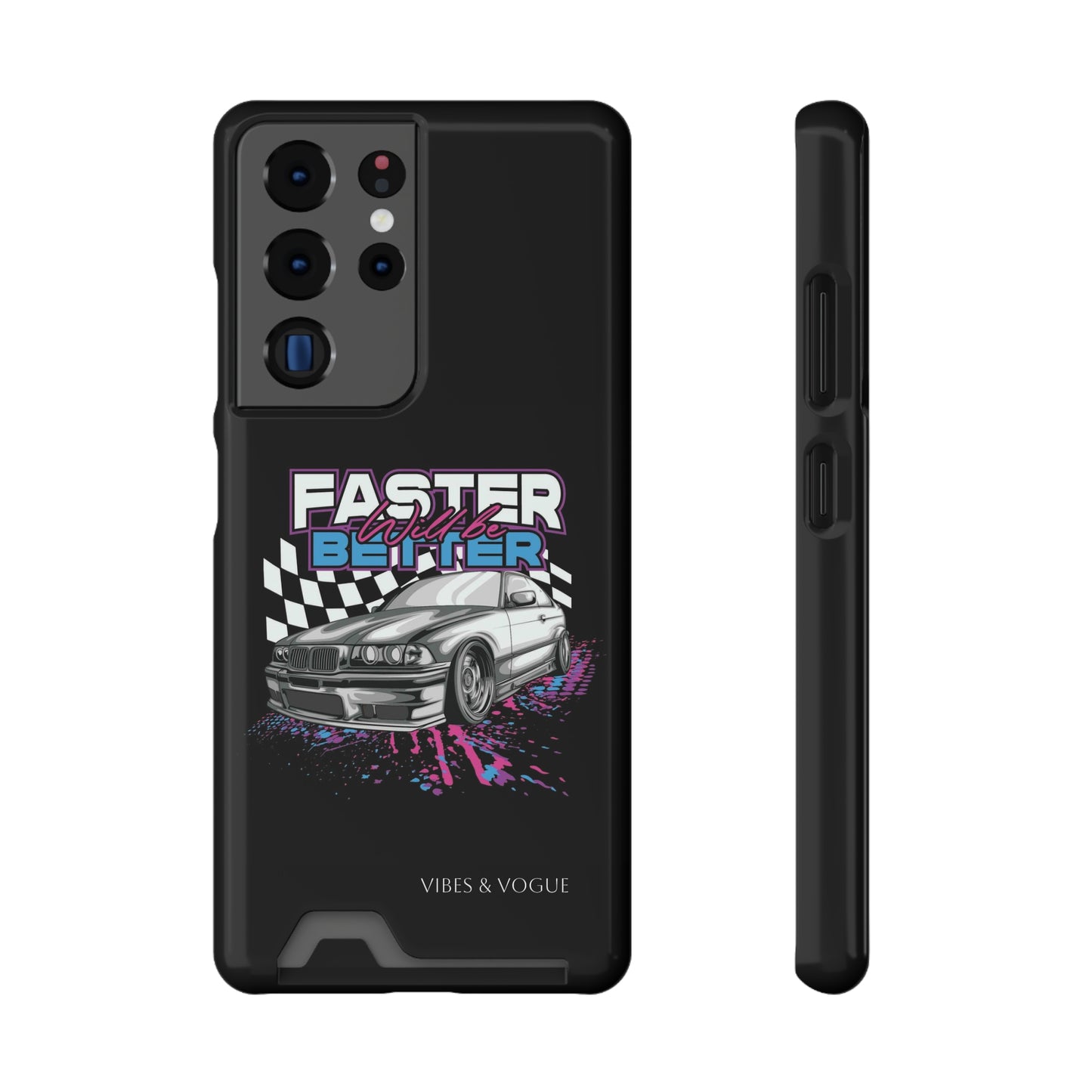 Racer Phone Case with Card Holder - Fast & Furious Motif