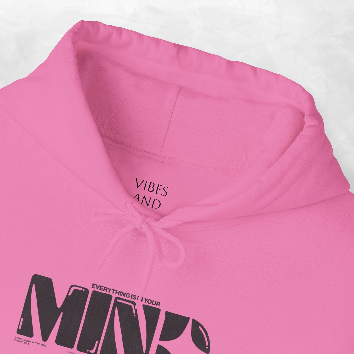 Mind Logo Hoodie — Minimalist Black Typography Pullover
