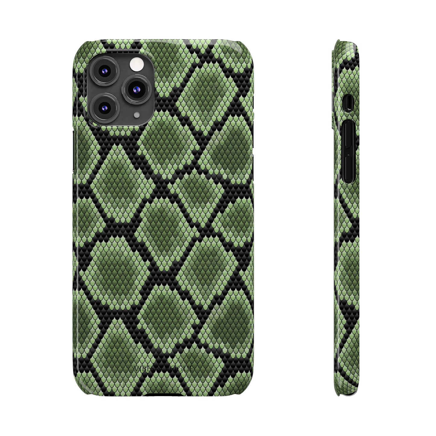 Sleek Green Snake Skin Slim Phone Case - Stylish & Protective for All Occasions