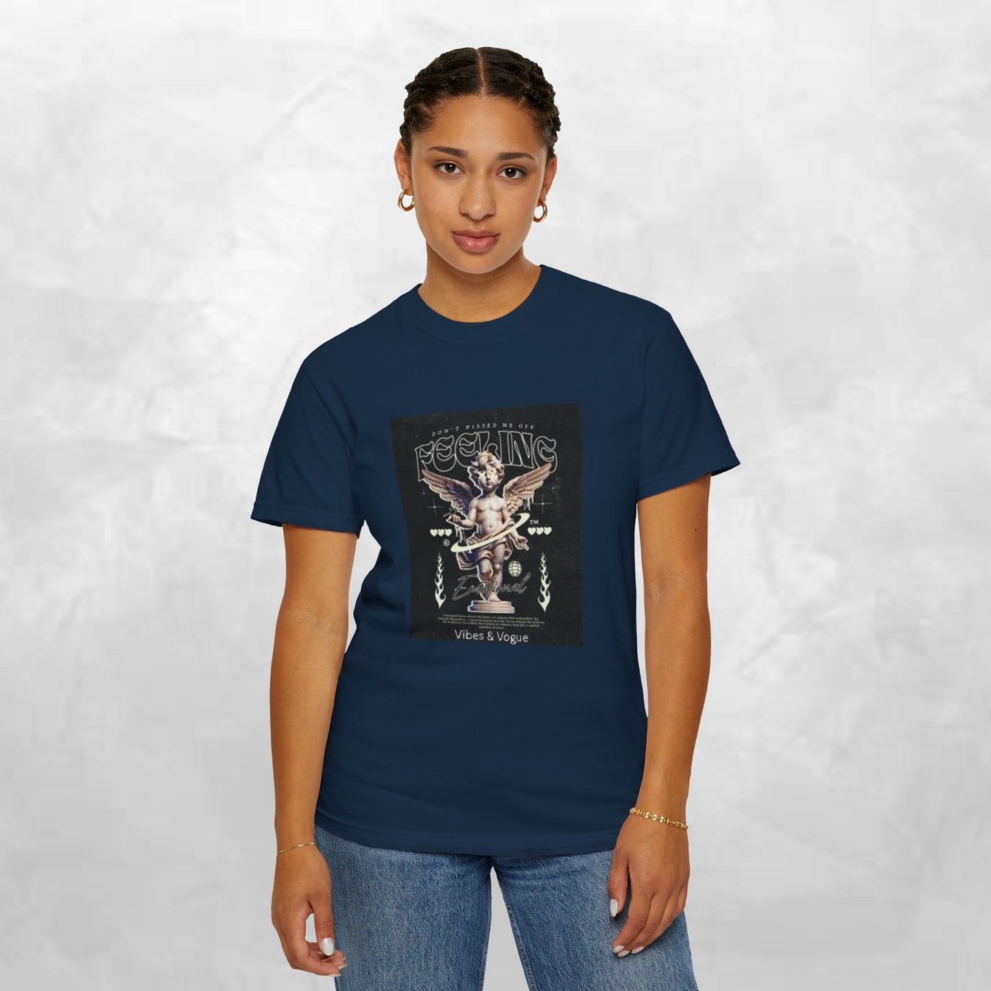Vintage-Inspired Angel Graphic T-Shirt - Perfect for Casual Wear, Gift for Music Lovers, Cute Outfit Idea, Retro Design, Cozy Everyday Tee