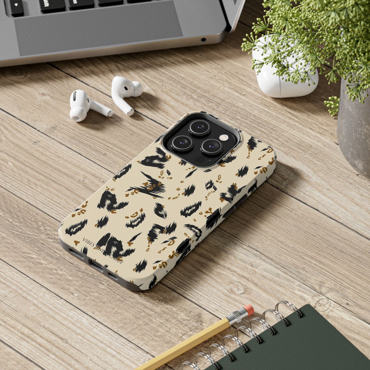 Leopard Splash Tough Phone Case — Protective Animal Print iPhone Cover