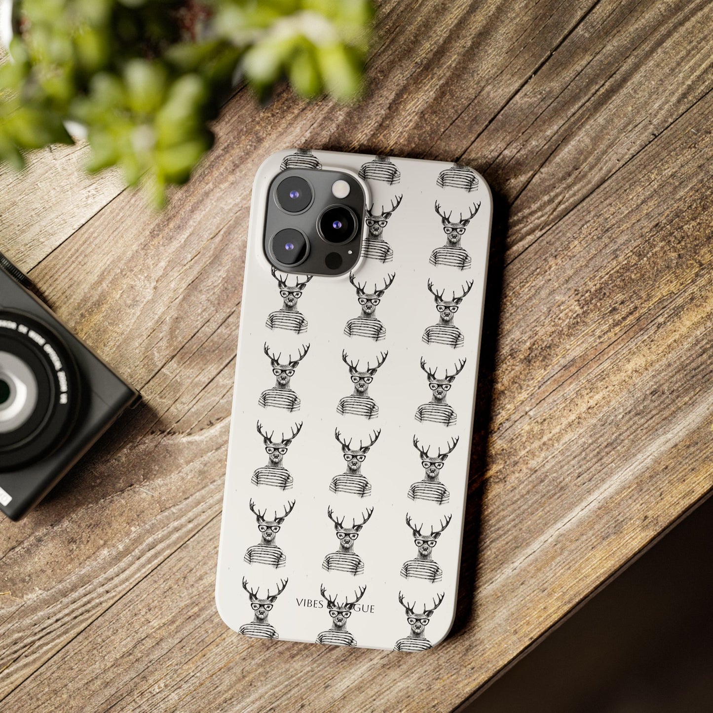 Stylish Slim Phone Case with Cool Stag Design
