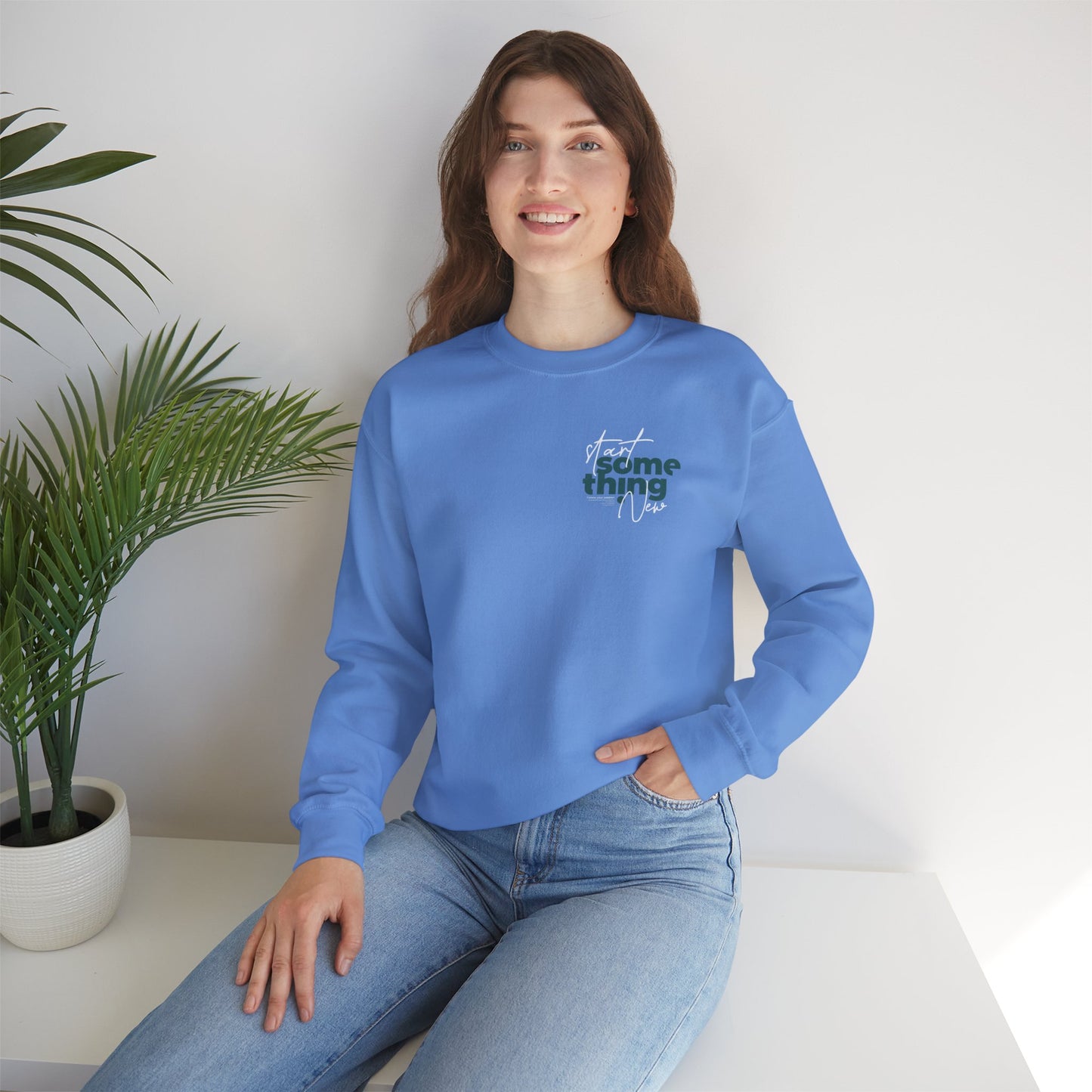 Minimal 'Do Something' Crewneck Sweatshirt