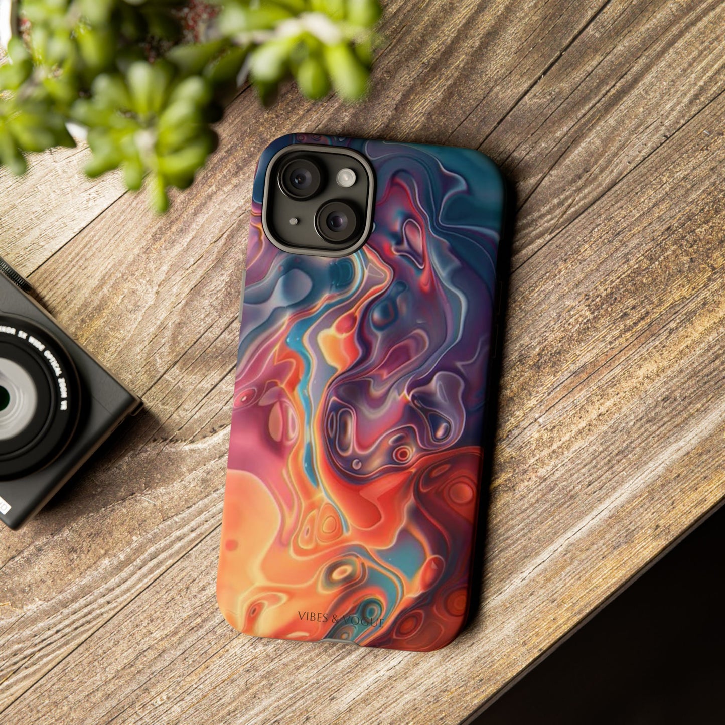 Colorful Phone Case, Abstract Print Cover, Tough Cases for Protection, Gift for Her, Modern Design, Trendy Mobile Accessory