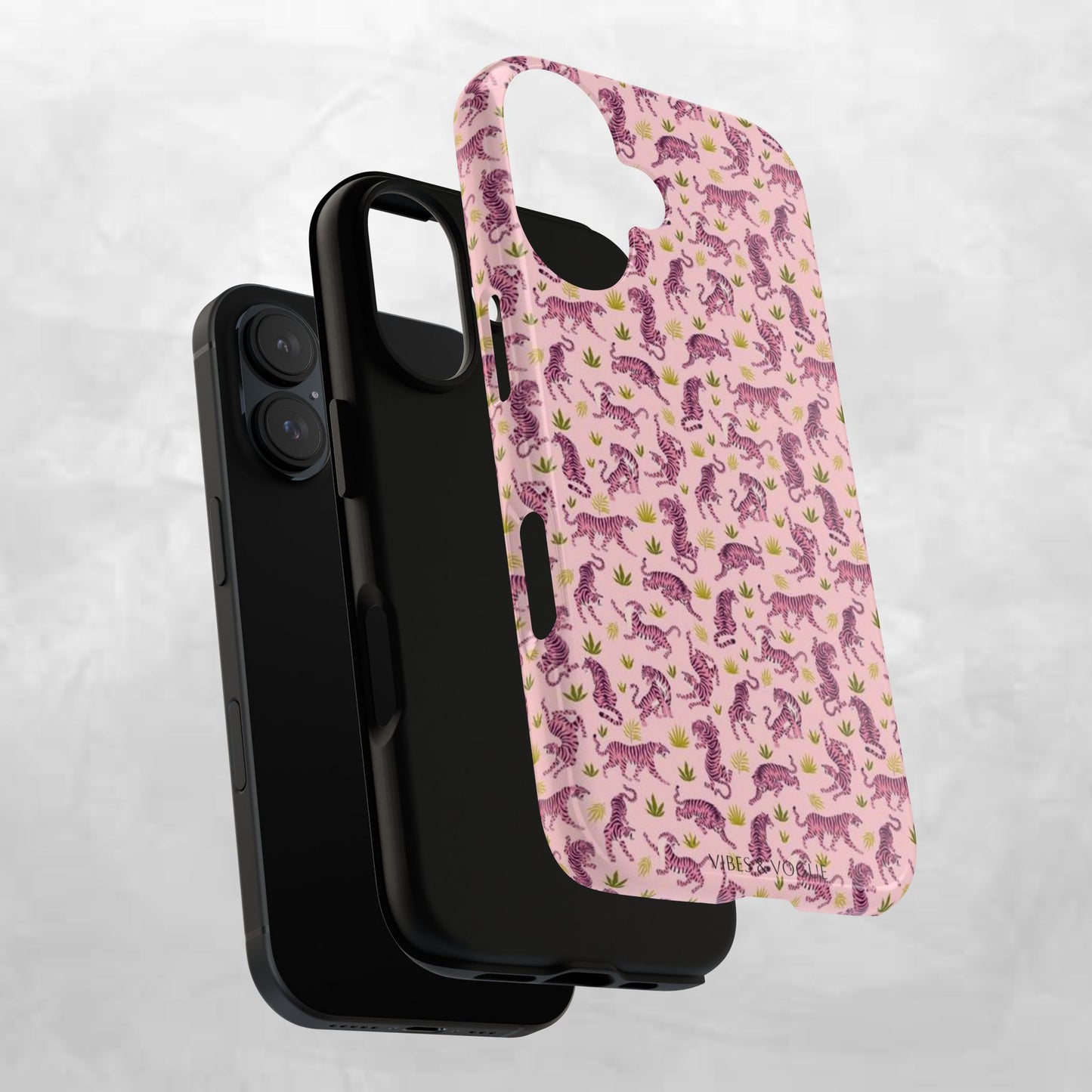 Pink Tiger Pattern Phone Case - Tough Cases