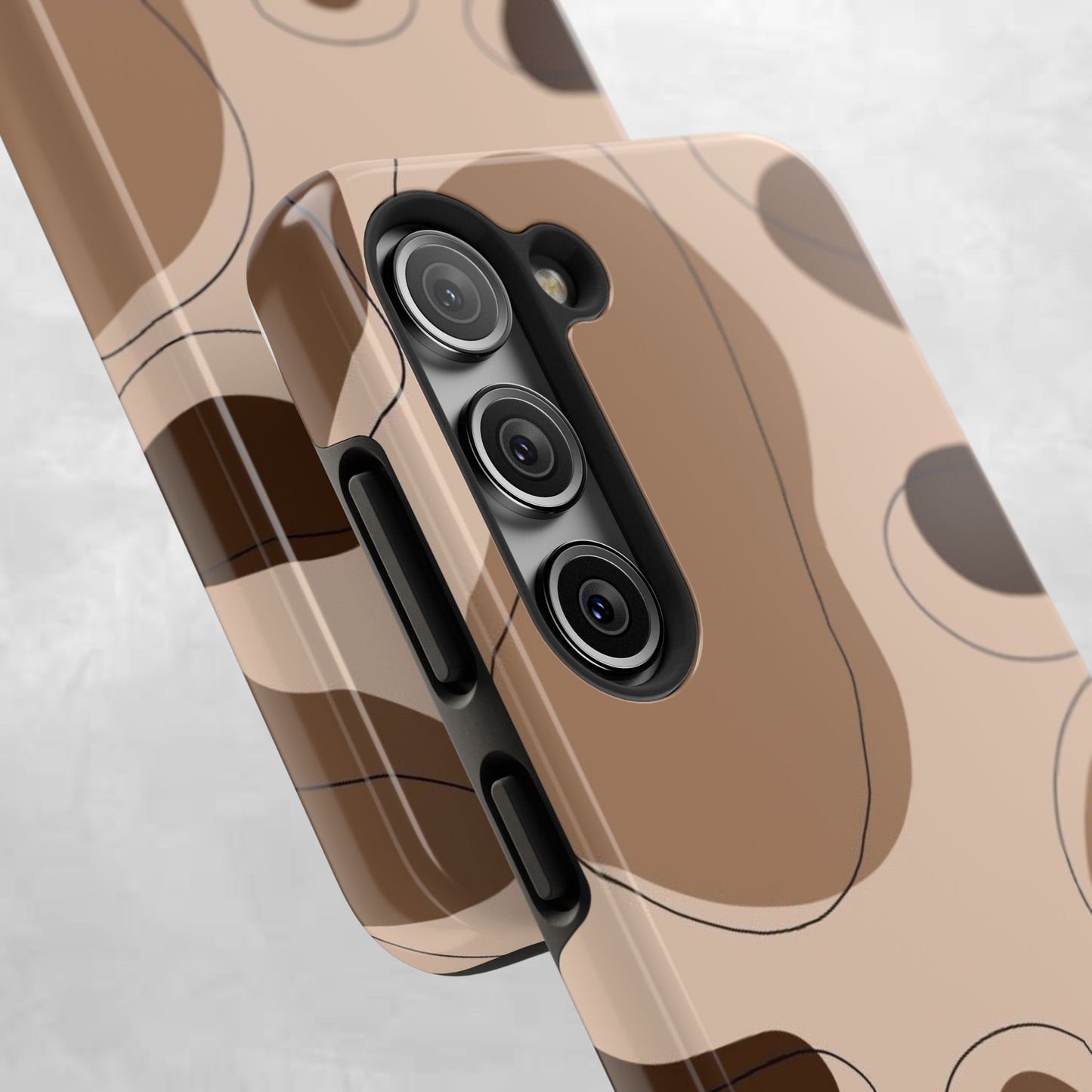 Abstract Brown Cowhide Tough Phone Case